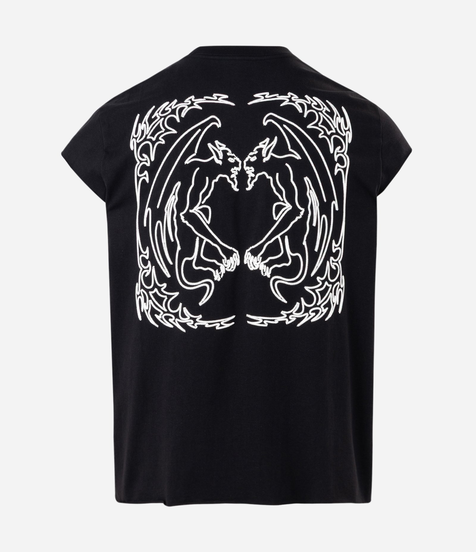 Regata Boxy com Estampa Gargula Preto 6