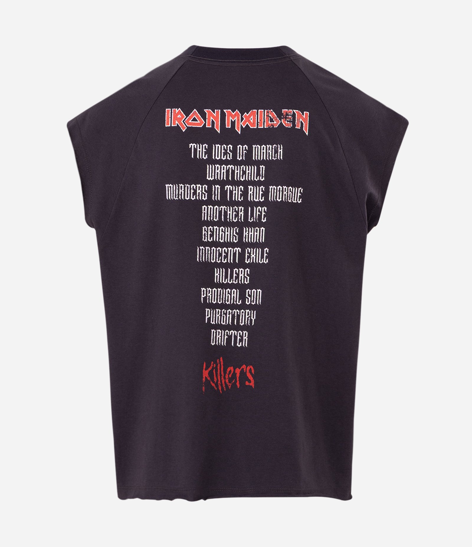 Regata Boxy em Algodão com Estampa Iron Maiden Killers Preto 6