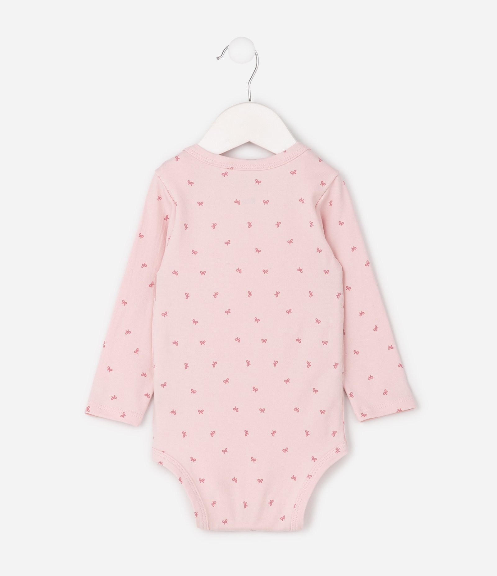 Body Infantil Fullprint Laços e Lettering Presentinho do Papai – Tam 0 a 18 Meses Rosa Bebê 3