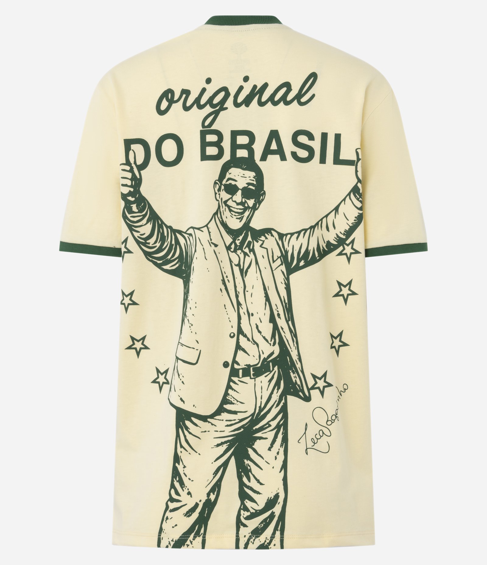 Camiseta com Estampa Zeca Pagodinho Original do Brasil Verde/Amarelo 7