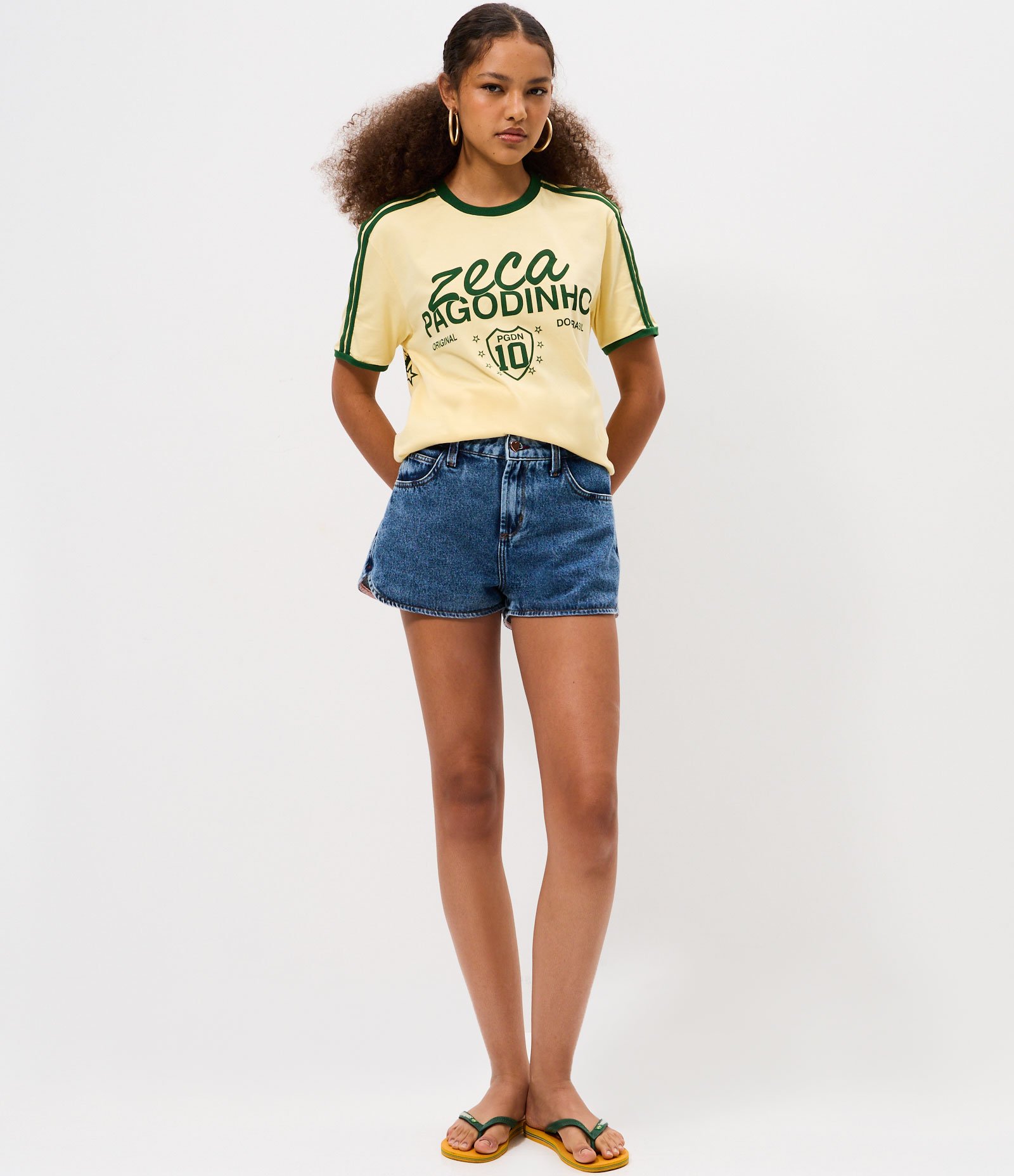 Camiseta com Estampa Zeca Pagodinho Original do Brasil Verde/Amarelo 2