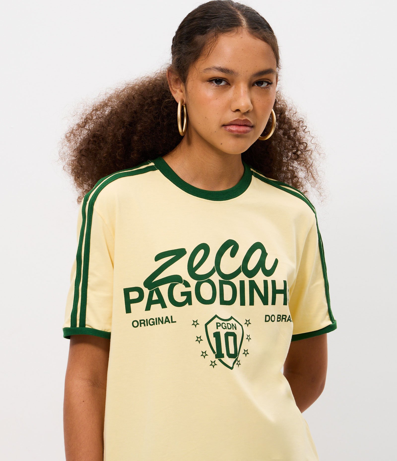 Camiseta com Estampa Zeca Pagodinho Original do Brasil Verde/Amarelo 3