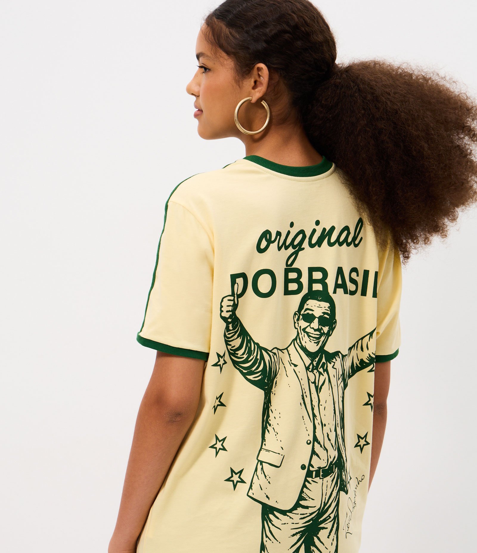 Camiseta com Estampa Zeca Pagodinho Original do Brasil Verde/Amarelo 4