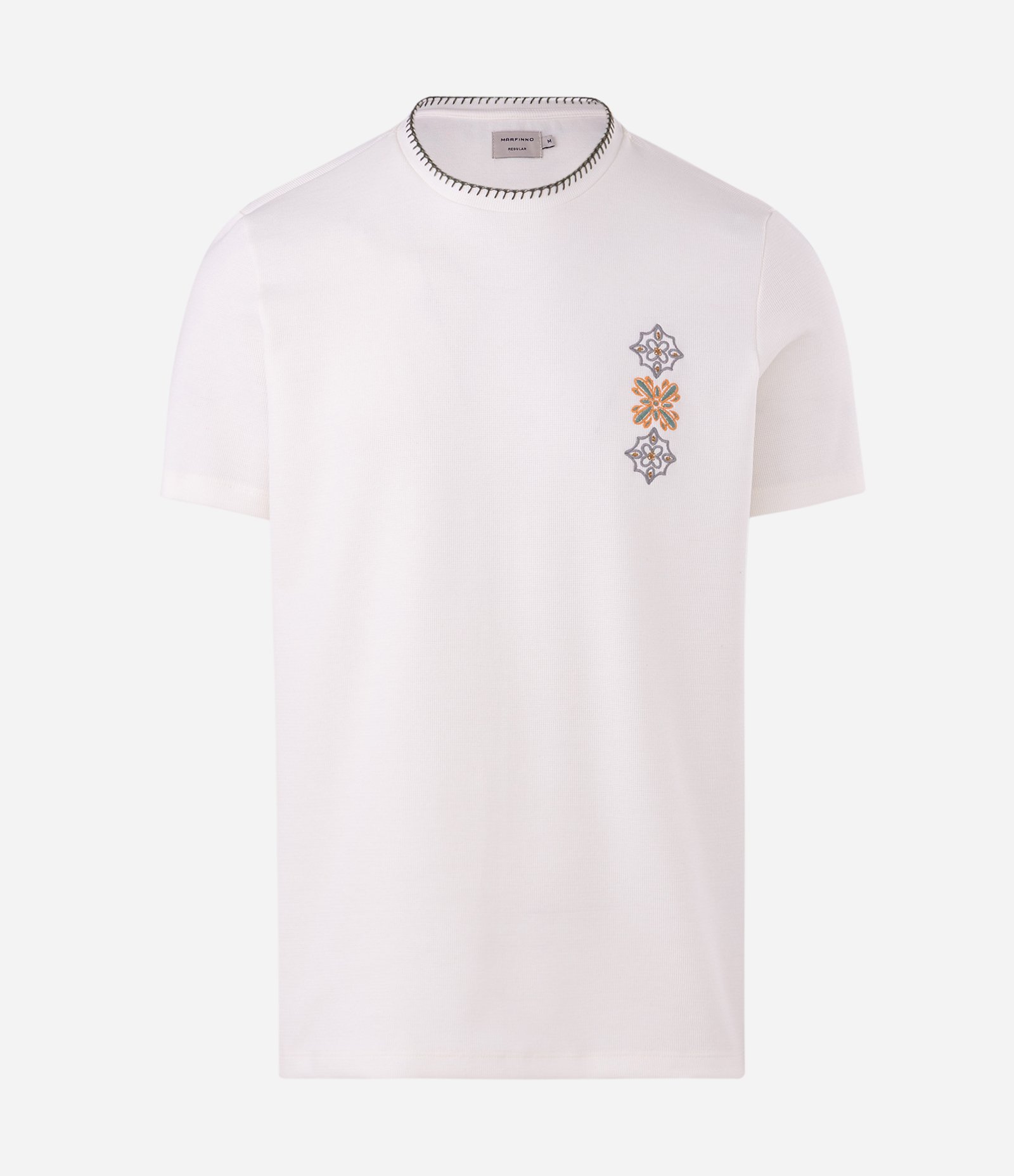 Camiseta Texturizada com Bordado Off White 5