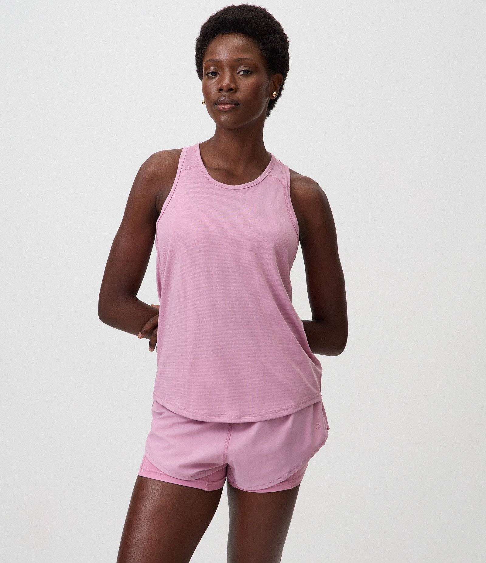 Regata Nadador Esportiva em Microfibra com Textura Rosa 1