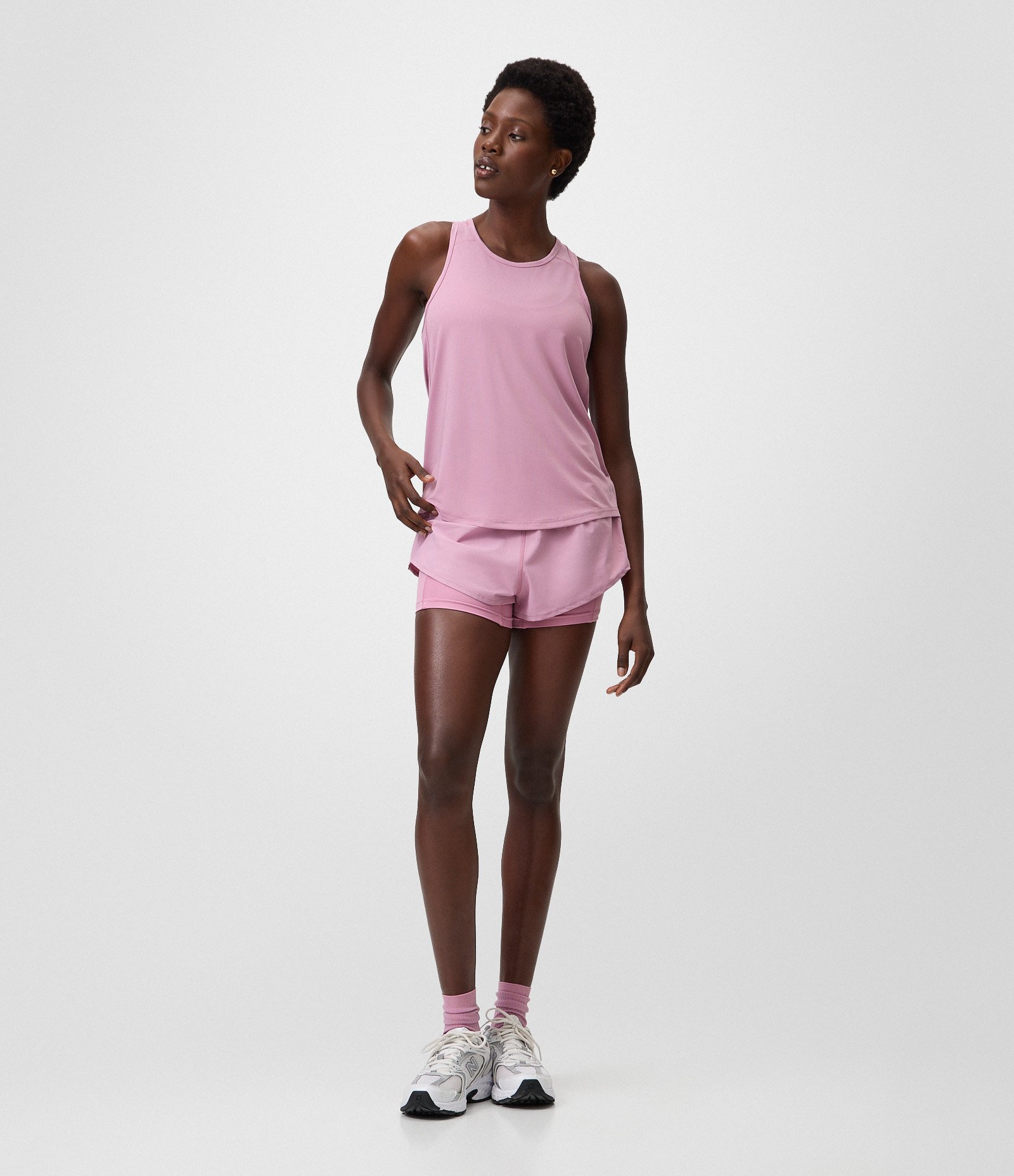 Regata Nadador Esportiva em Microfibra com Textura Rosa 2