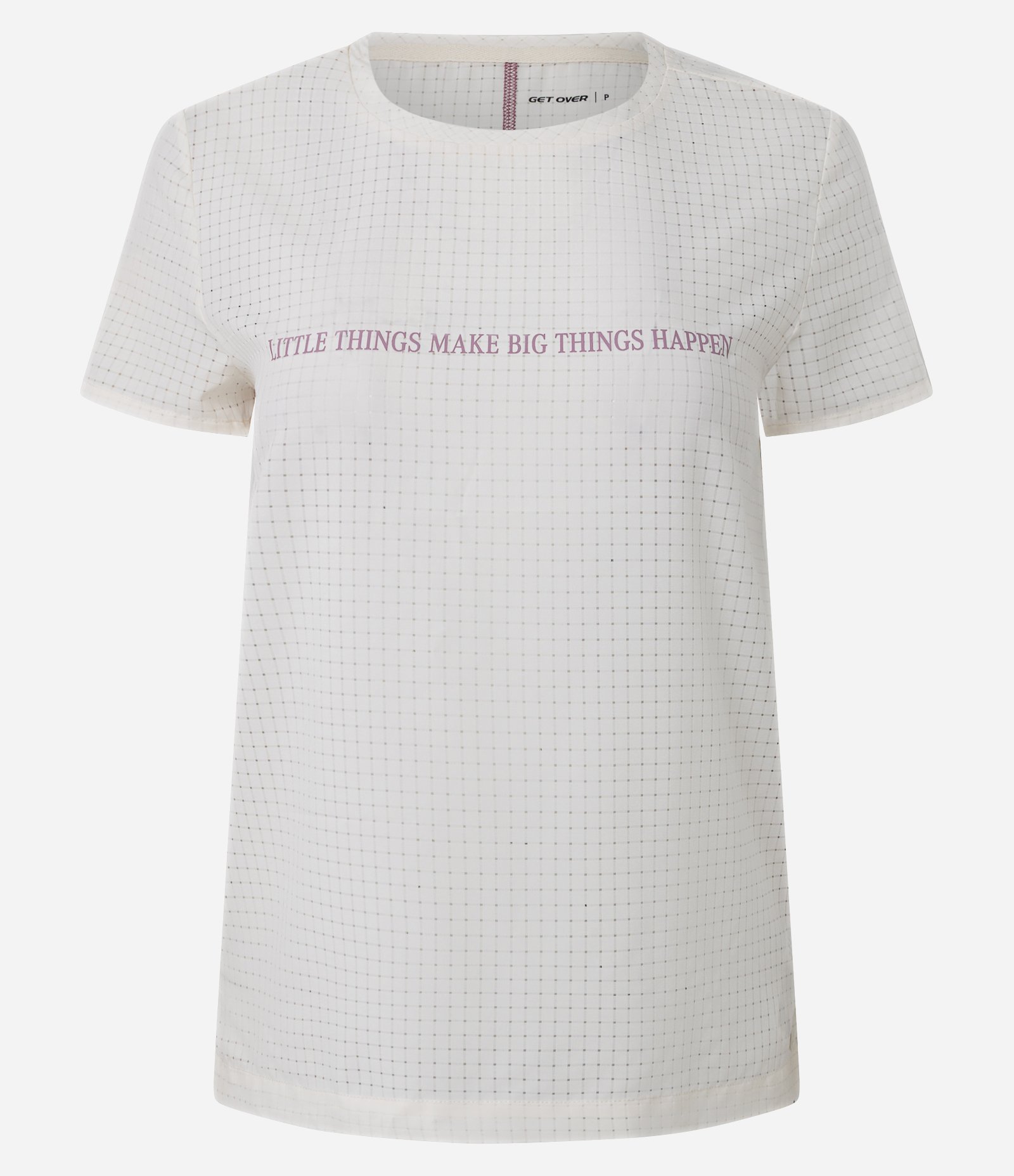 Camiseta Esportiva Regular em Microfibra Perfurada com Lettering Off White 5