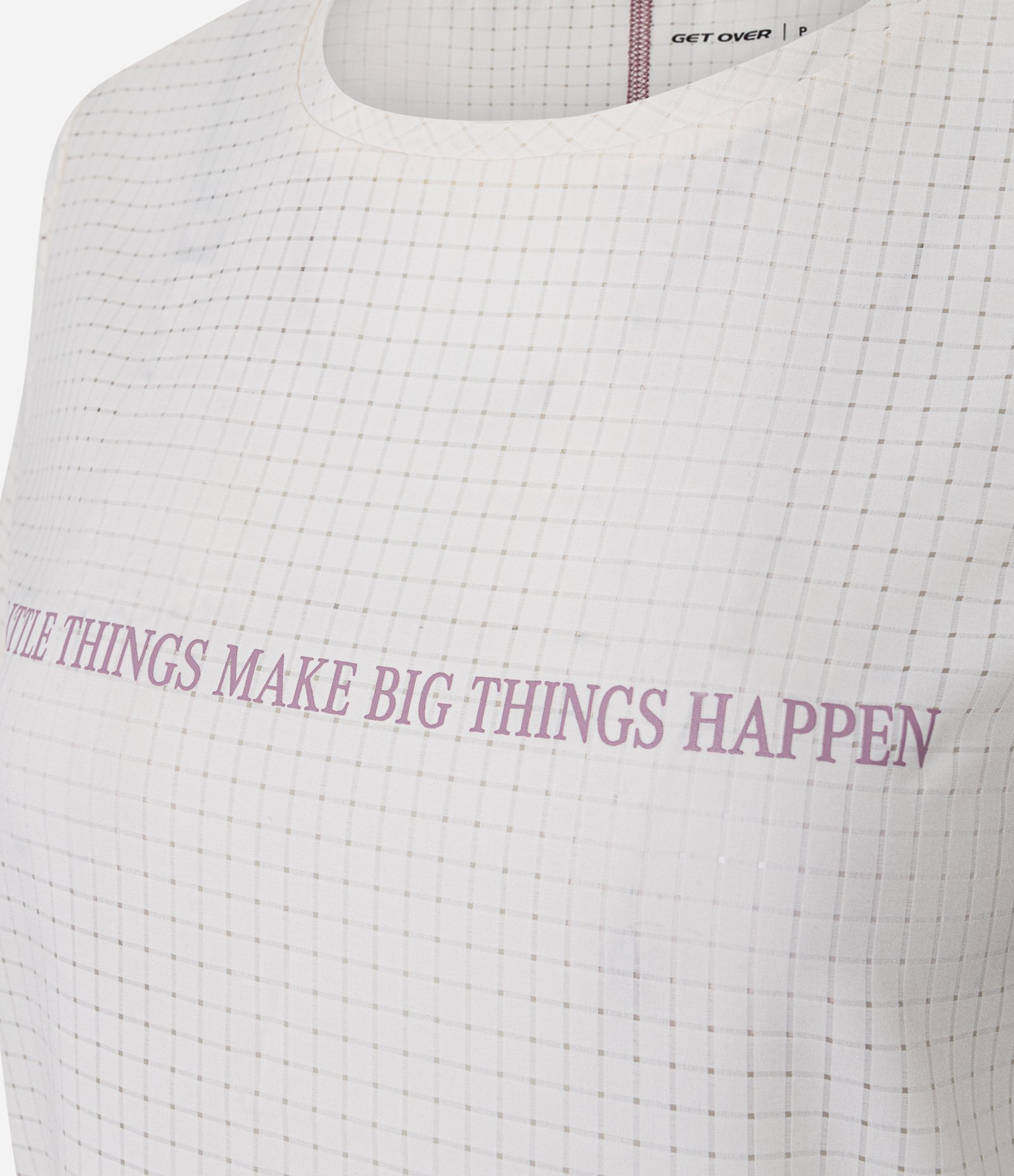 Camiseta Esportiva Regular em Microfibra Perfurada com Lettering Off White 6