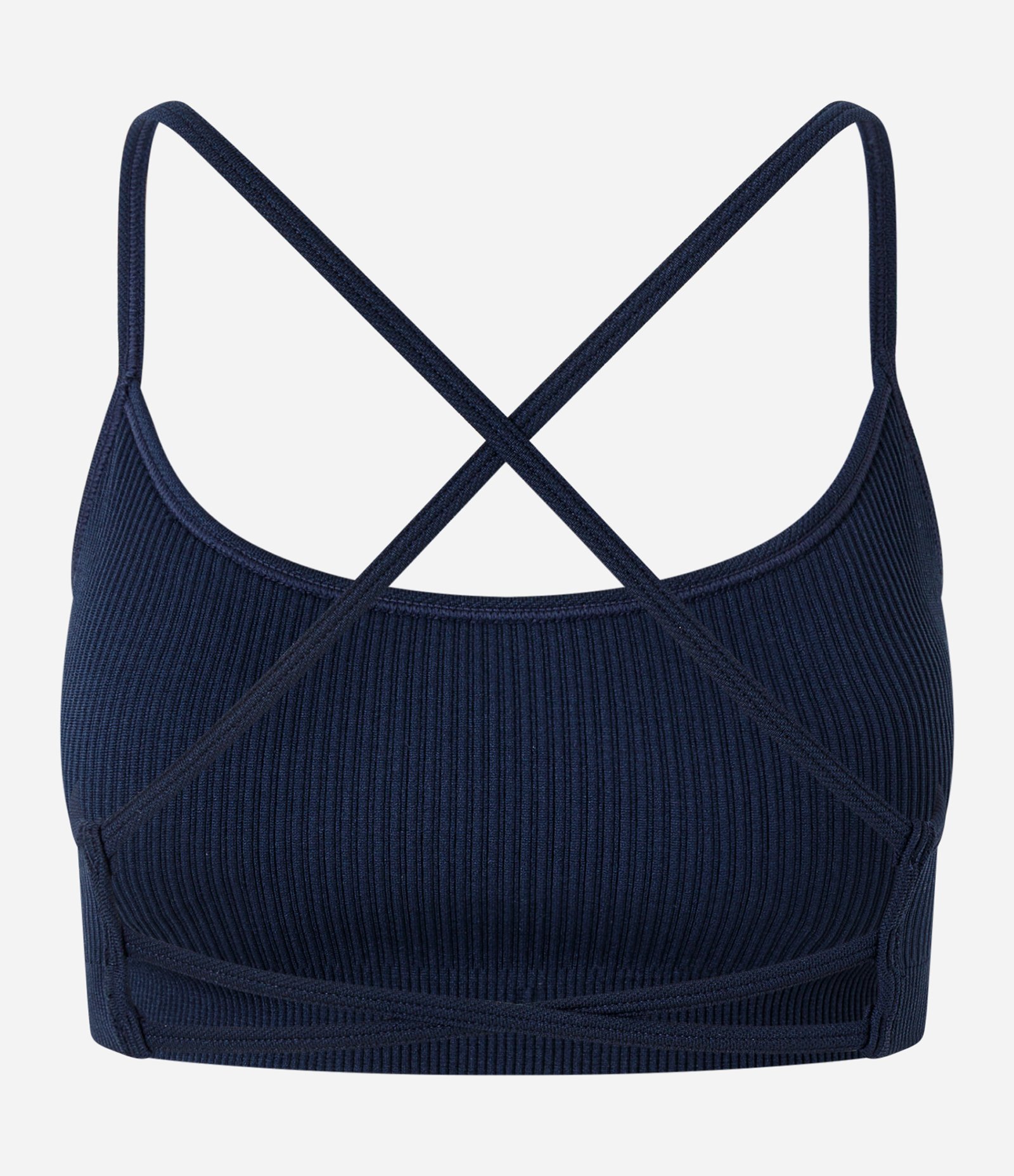 Top Feminino Esportivo em Microfibra Seamless e Tiras Finas Azul 7