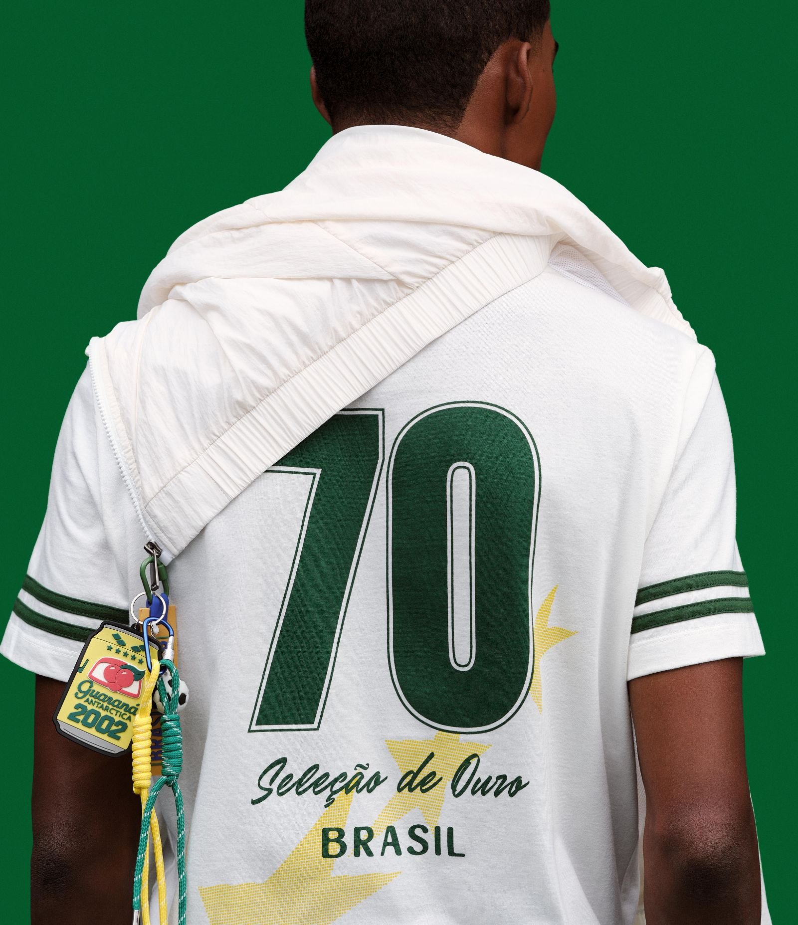 Camiseta Comfort Guaraná Seleção de Ouro 1970 Branco 1