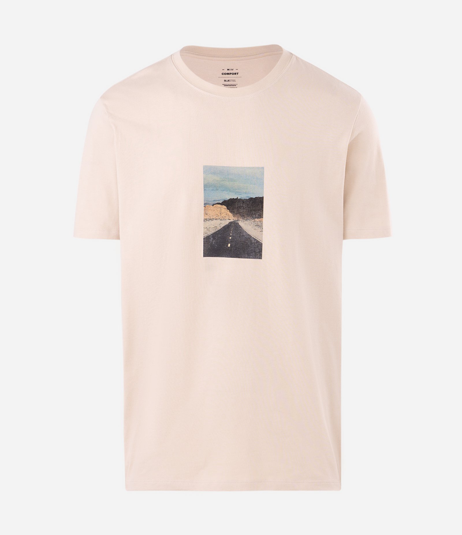 Camiseta Comfort On Distant Roads Bege 4
