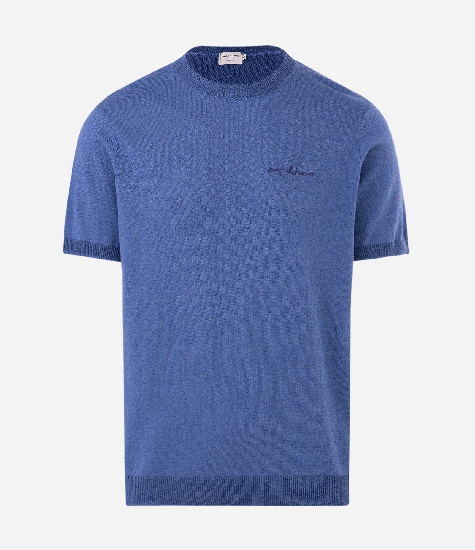 Camiseta Tricô Jacquard Boi Caprichoso Azul 5