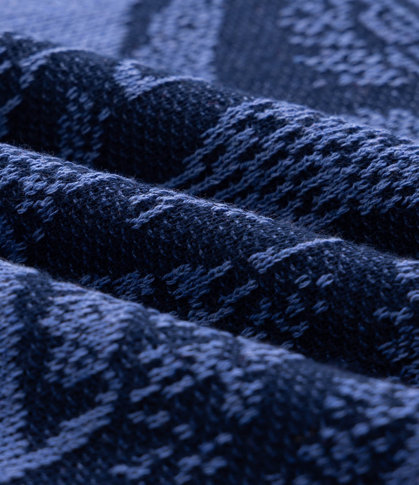 Camiseta Tricô Jacquard Boi Caprichoso Azul 7
