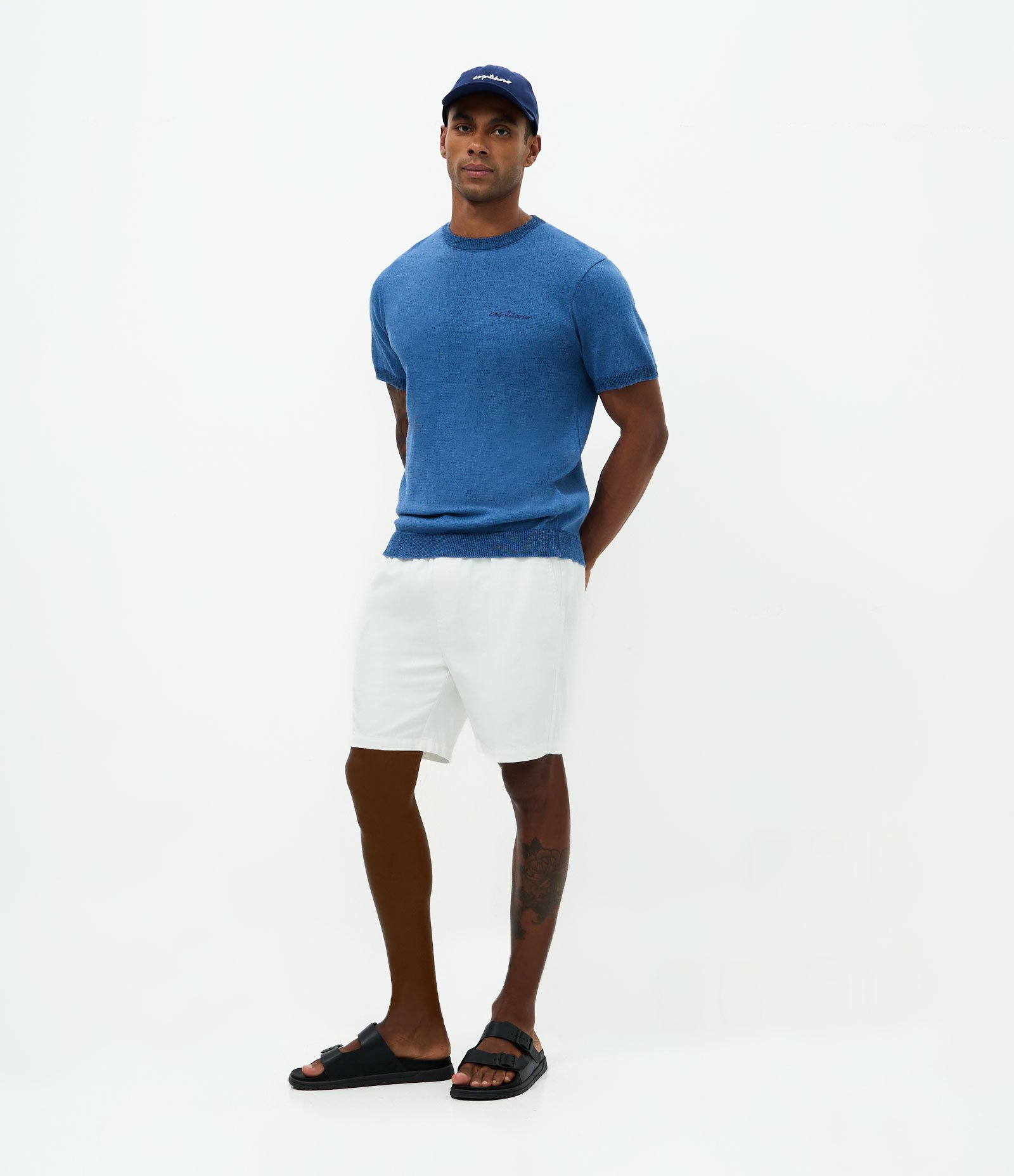 Camiseta Tricô Jacquard Boi Caprichoso Azul 4