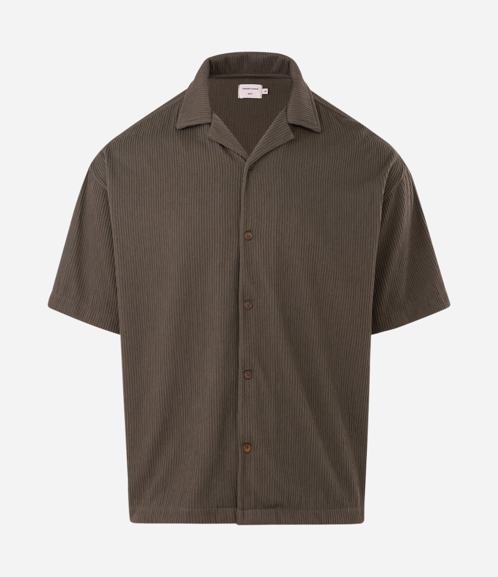 Camisa Manga Curta Texturizada com Gola Bowling Verde 4
