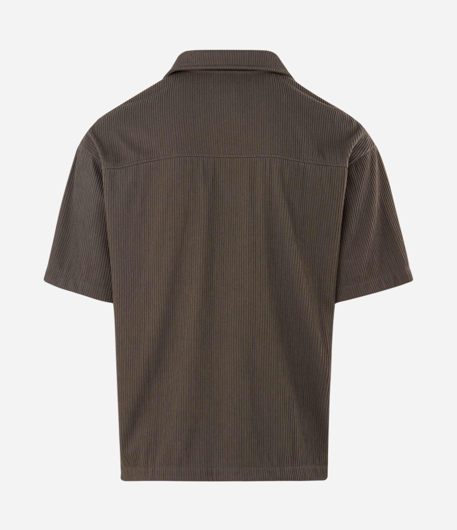 Camisa Manga Curta Texturizada com Gola Bowling Verde 5