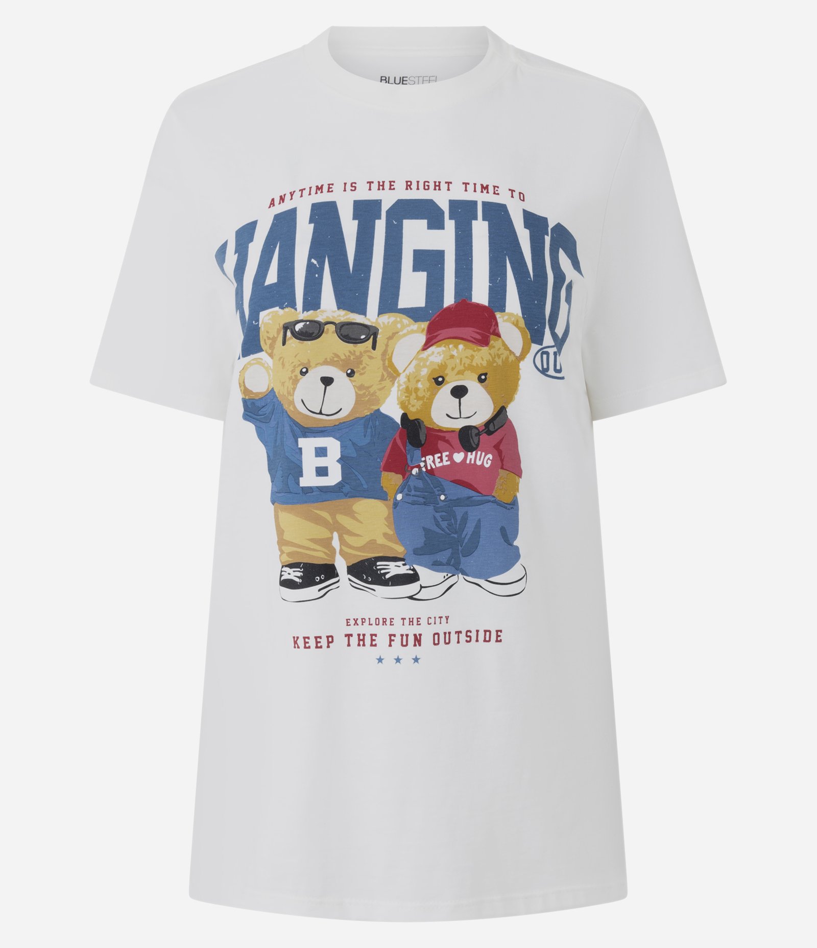 Camiseta Estampada com Ursinhos em Algodão Branco 5