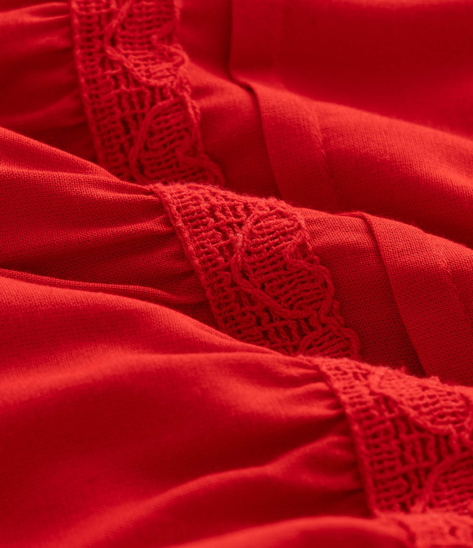 Vestido Infantil com Babadinhos - Tam 5 a 16 Anos Vermelho 5