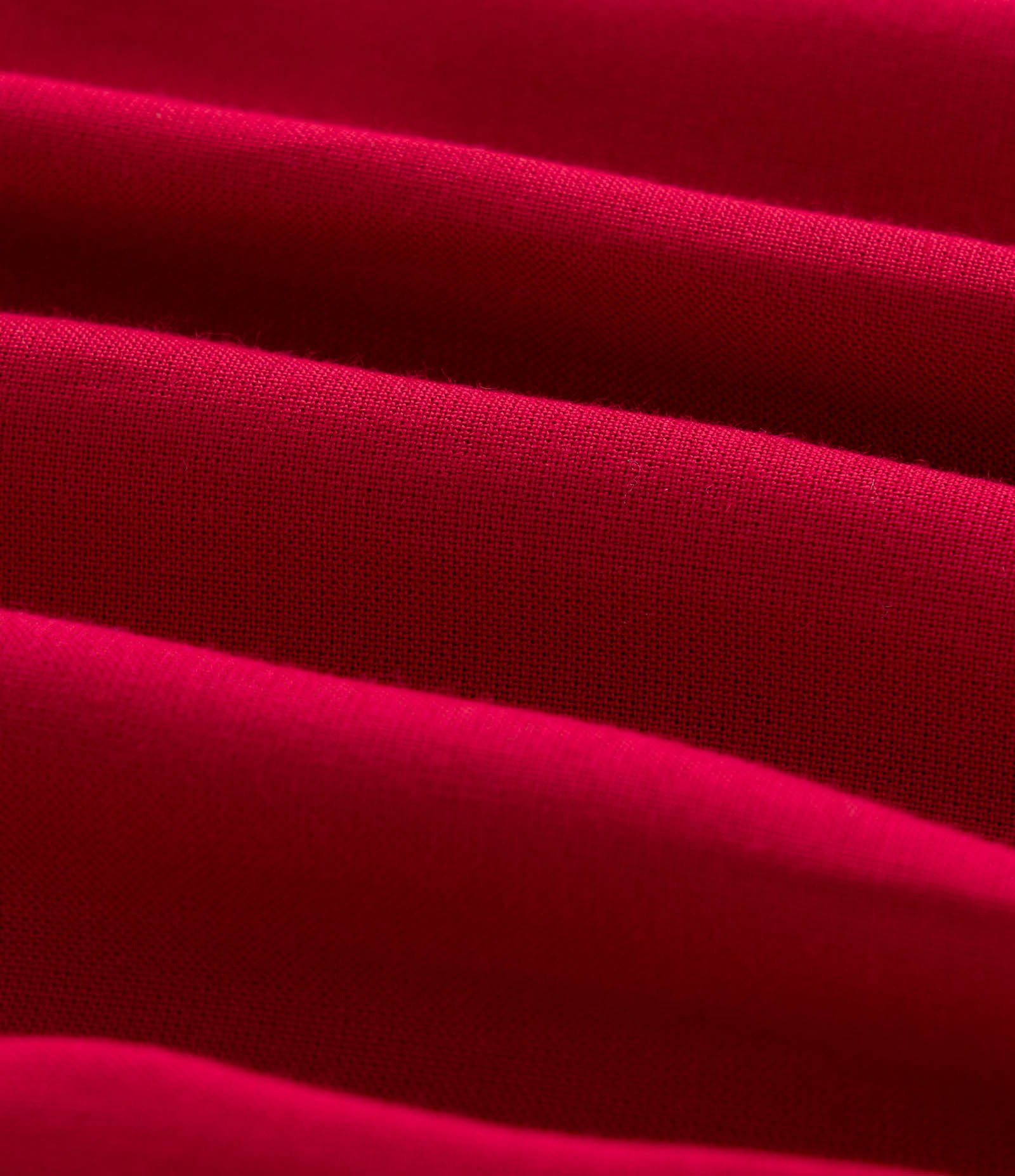 Vestido Viscose Curto Infantil com Broderie e Botões - Tam 5 a 14 Anos Vermelho 5
