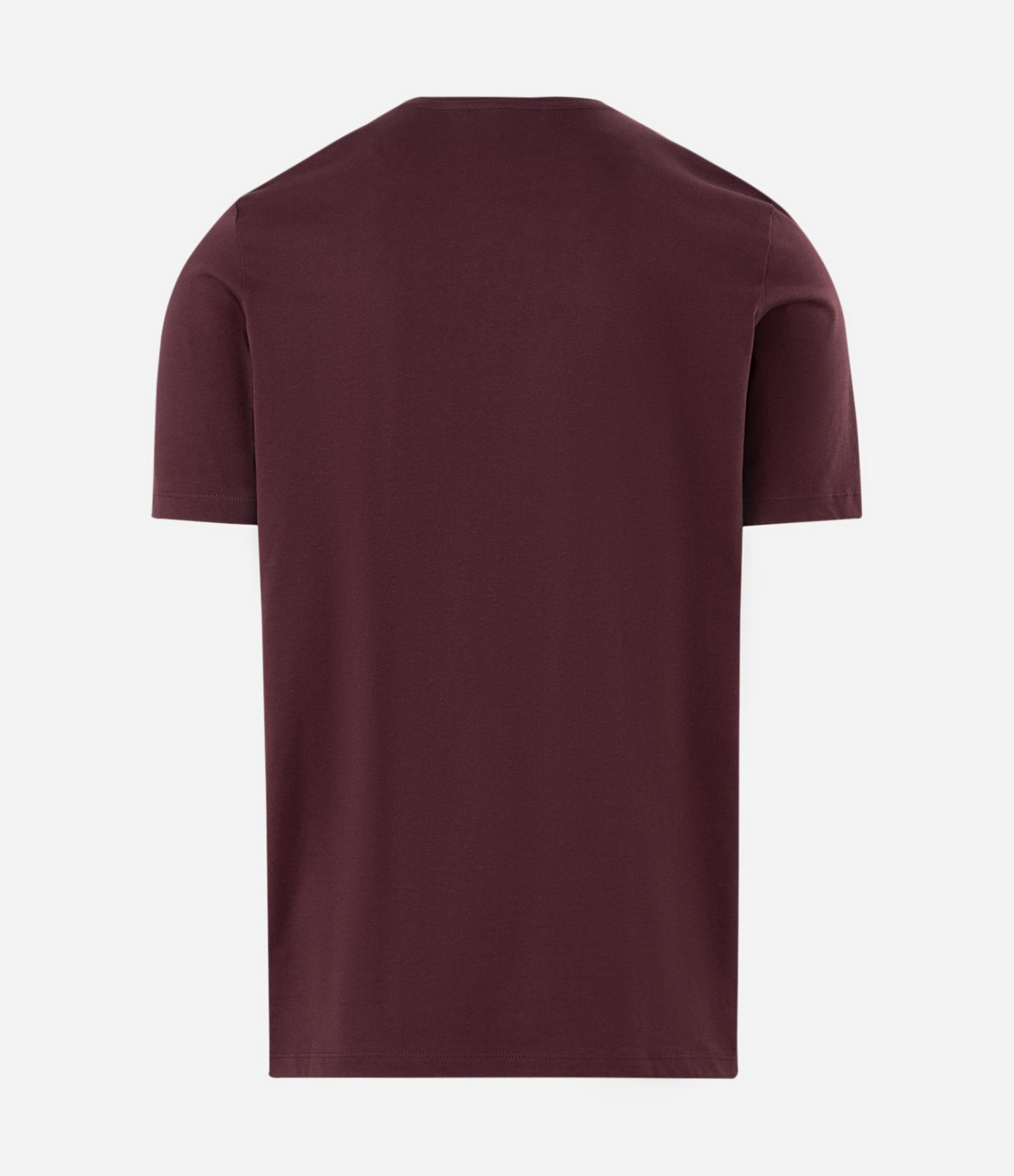 Camiseta Slim Básica em Algodão Peruano com Gola Redonda Vinho 4