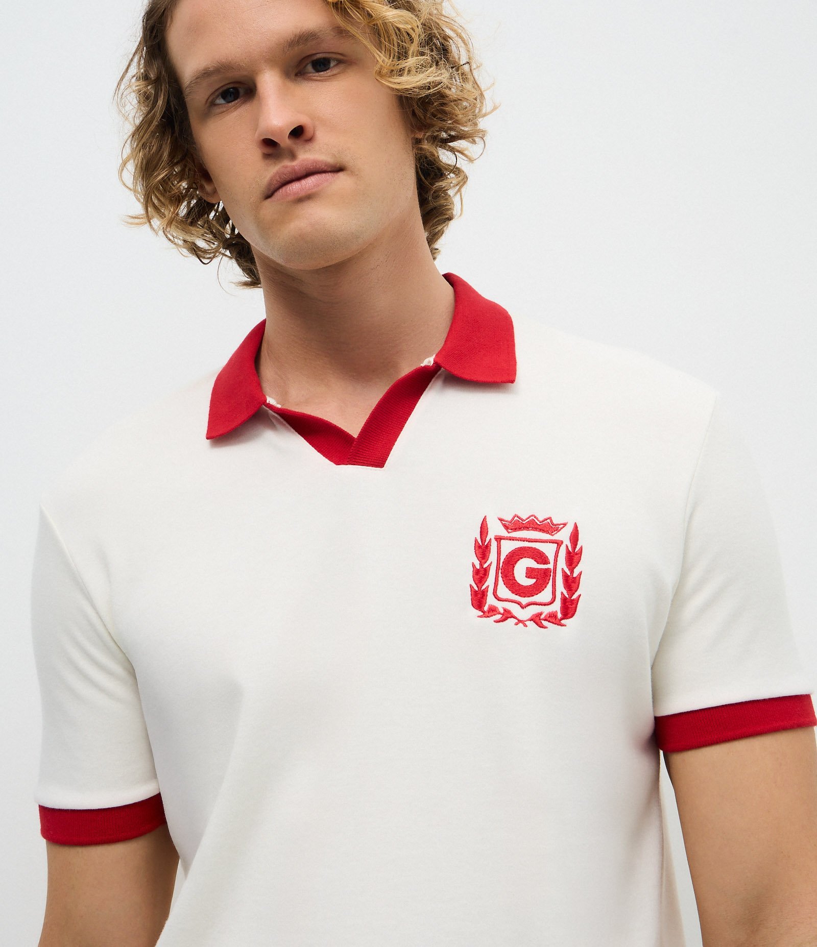 Camiseta Polo em Algodão com Bordado Parintins Boi Garantido Vermelho 1
