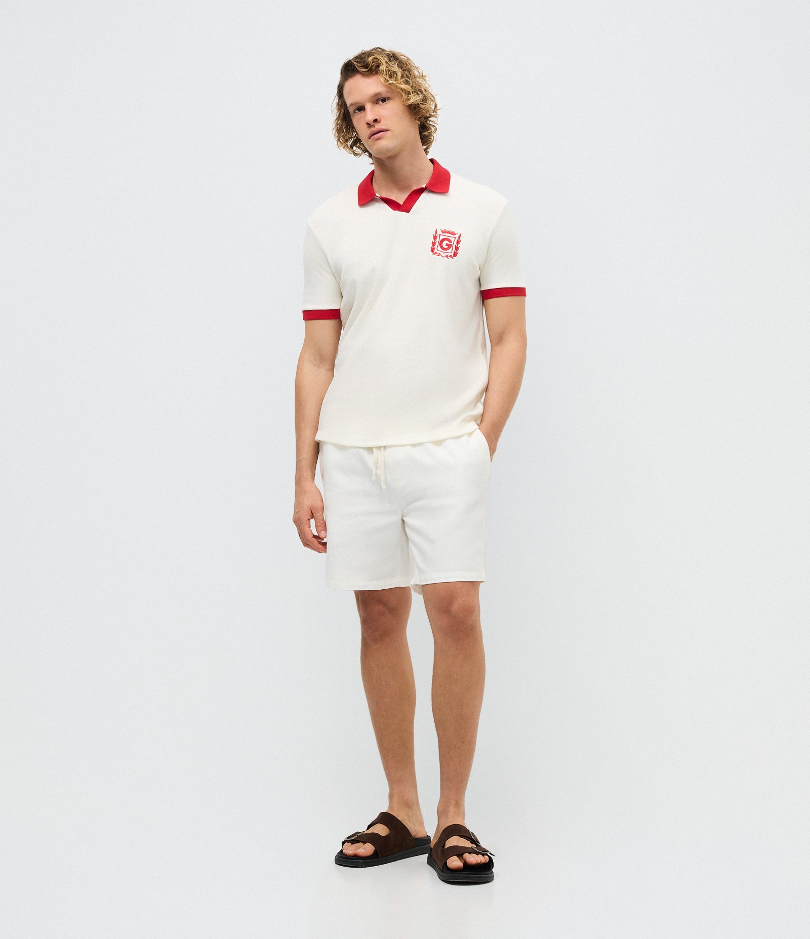 Camiseta Polo em Algodão com Bordado Parintins Boi Garantido Vermelho 2