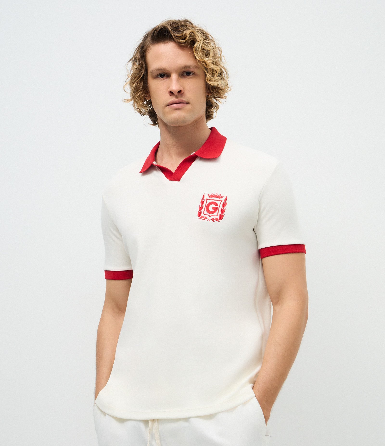Camiseta Polo em Algodão com Bordado Parintins Boi Garantido Vermelho 3