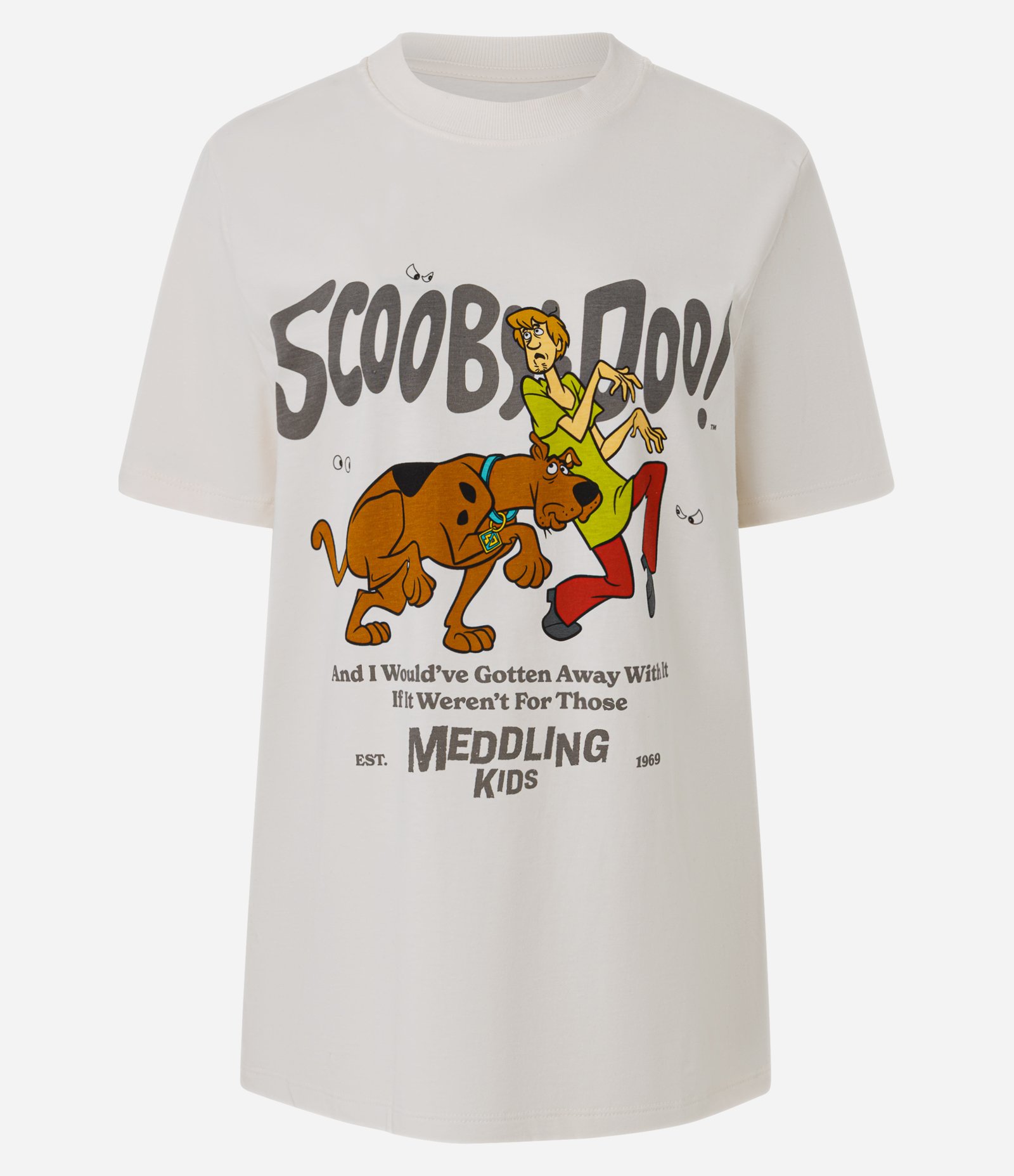Camiseta Regular em Algodão com Scooby-Doo Estampado Off White 5
