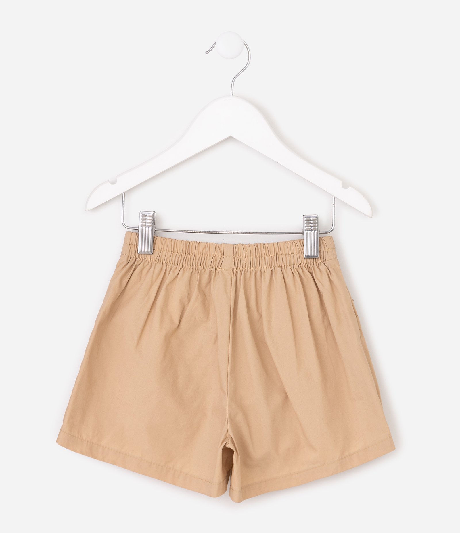 Short Saia Em Tricoline Com Lacinhos 1 A 6 Anos Marrom 3