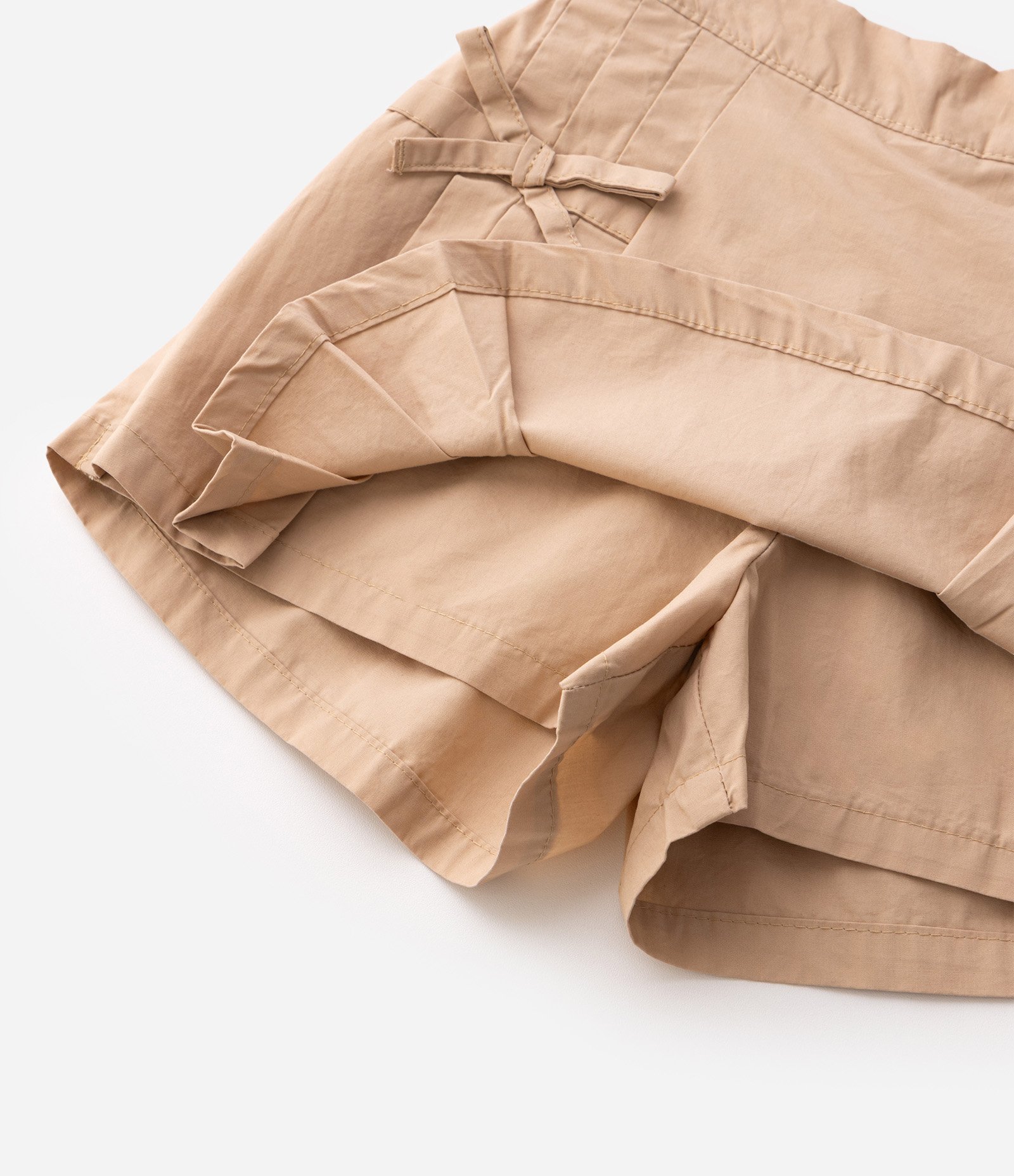 Short Saia Em Tricoline Com Lacinhos 1 A 6 Anos Marrom 5