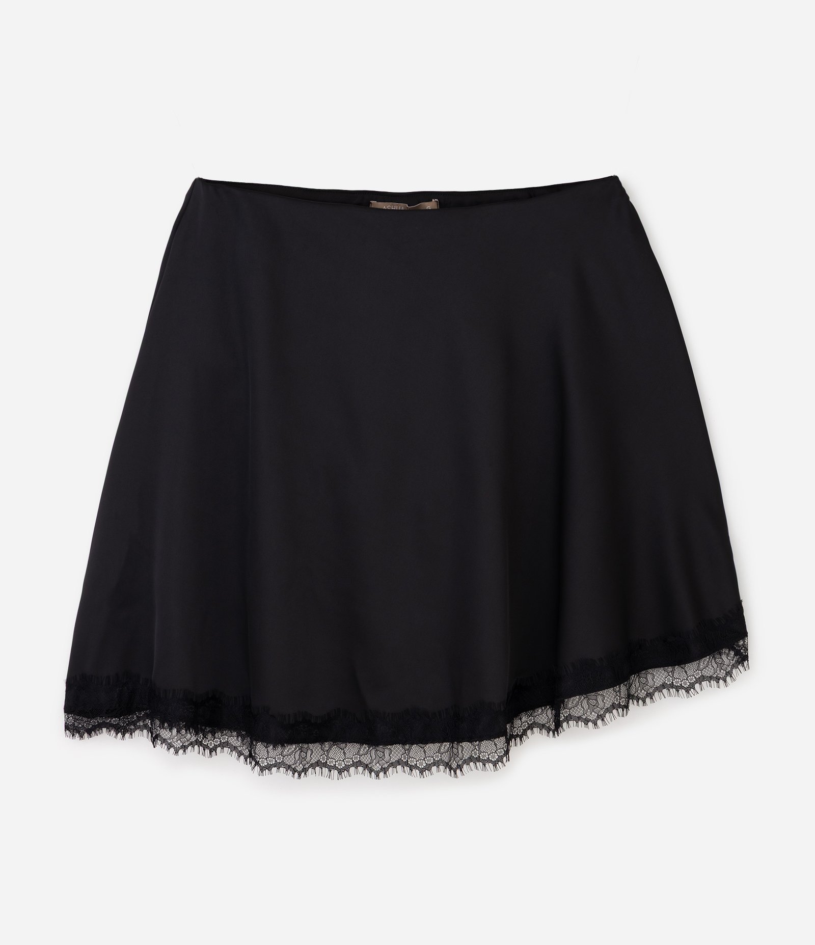 Blusa Acetinada com Renda Aplicada na Barra Curve & Plus Size Preto 1