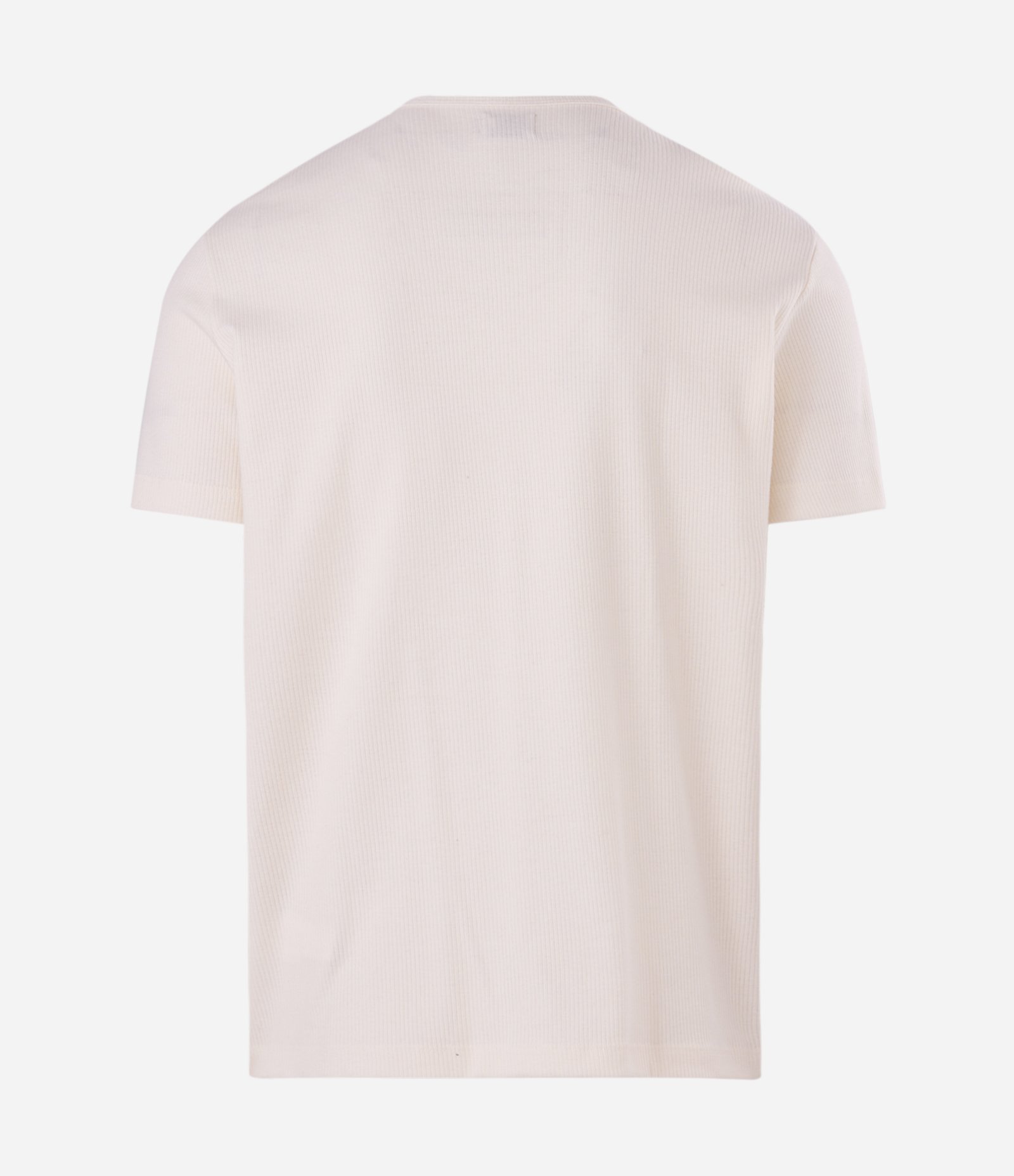 Camiseta Texturizada em Algodão com Gola Henley Off White 5