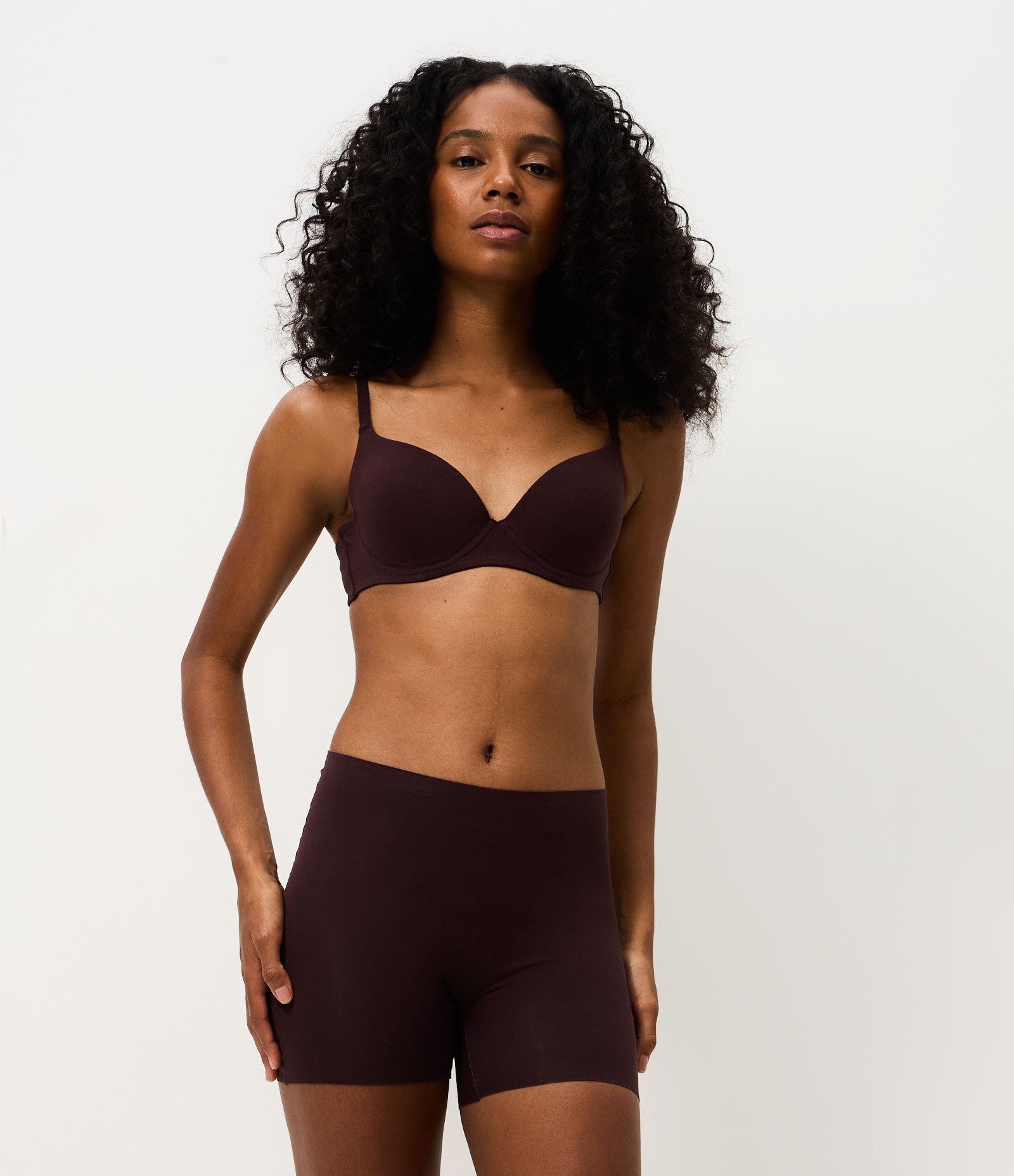 Bermuda Lingerie em Cotton Marrom 4