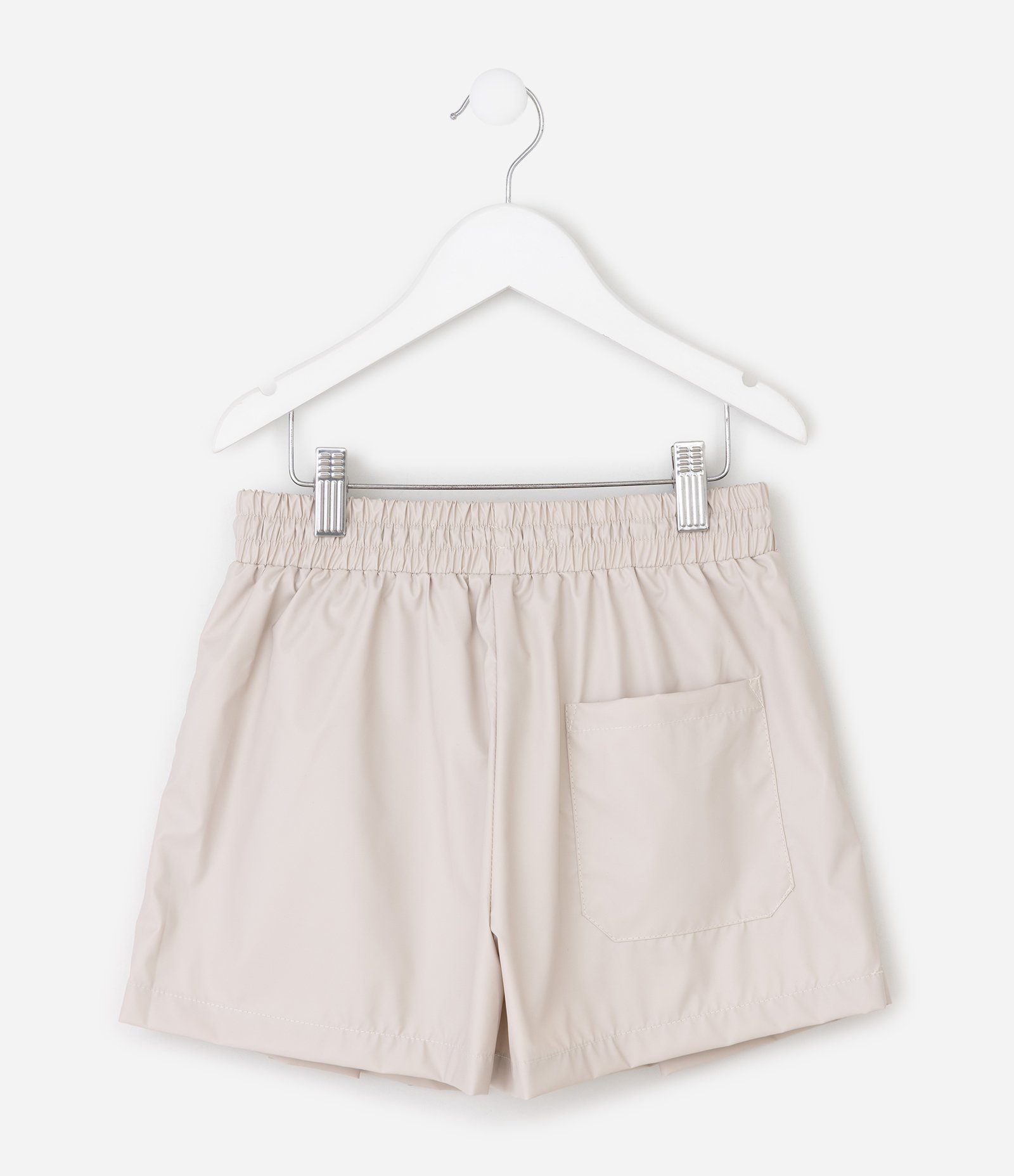 Short Saia Infantil com Cintura Elástica – Tam 5 a 16 Anos Bege claro 3