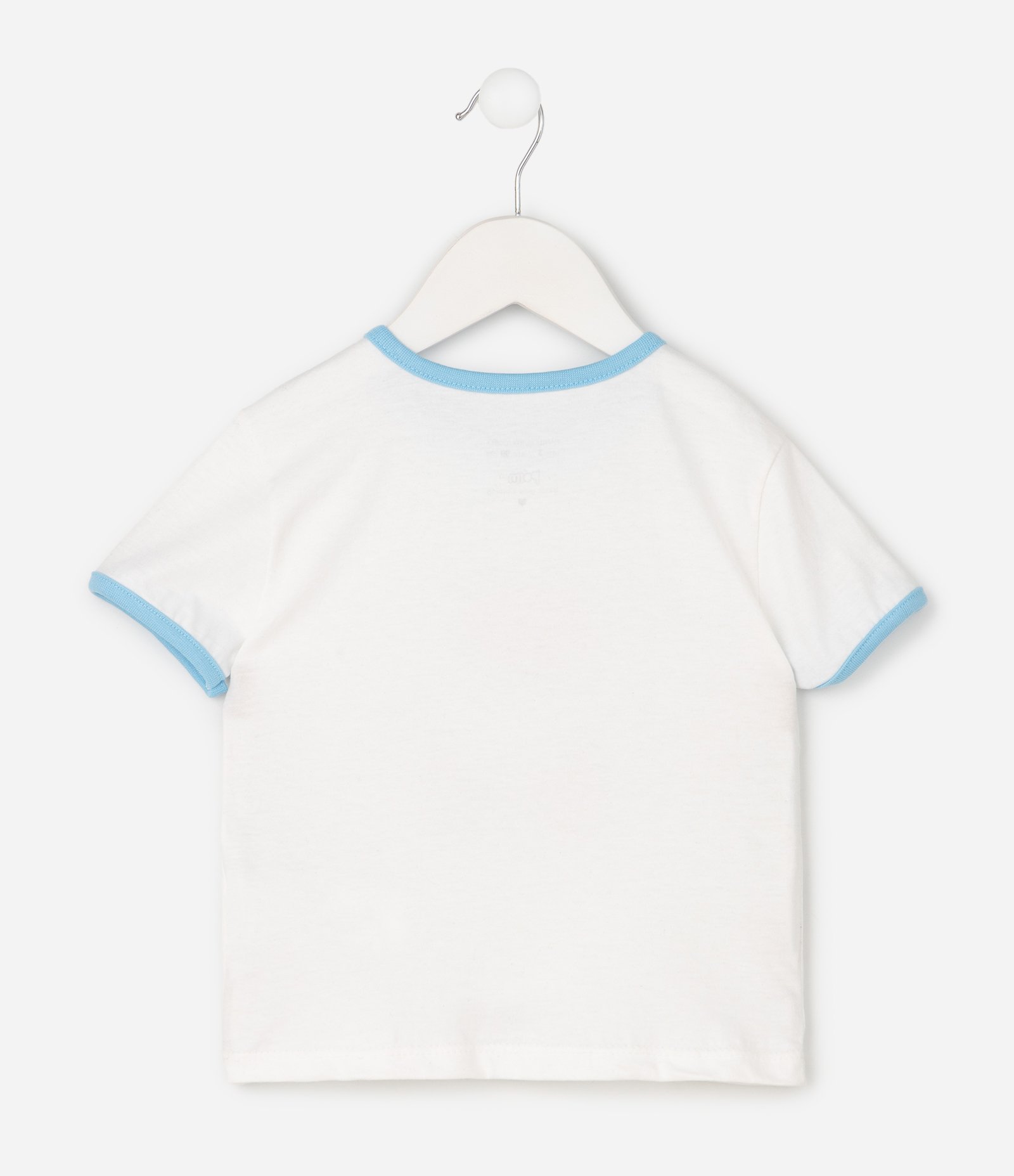 Camiseta Slim Algodão Estampa de Urso Argentina Infantil - Tam 1 a 6 Anos Branco 3