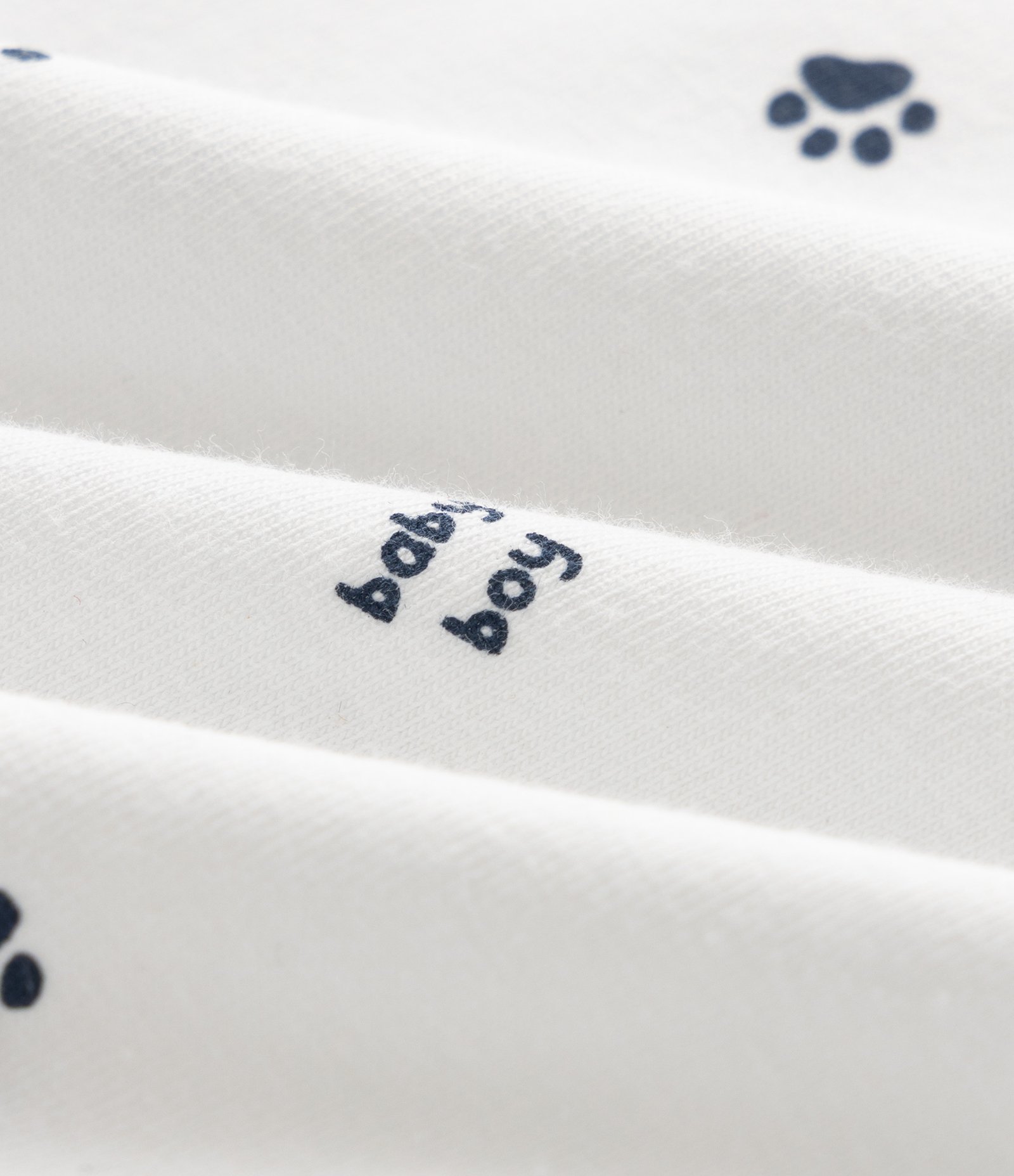 Body Bebê com Estampa Fullprint Patinhas e Lettering Little Brother – Tam RN a 18 Meses Branco 3