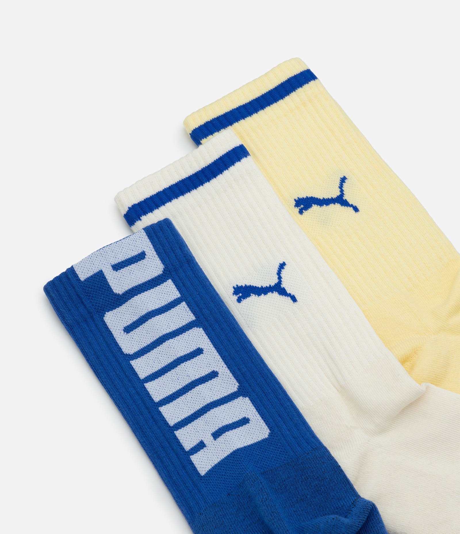 Kit 03 Meias Cano Alto Esportiva em Algodão Puma Multicores 4