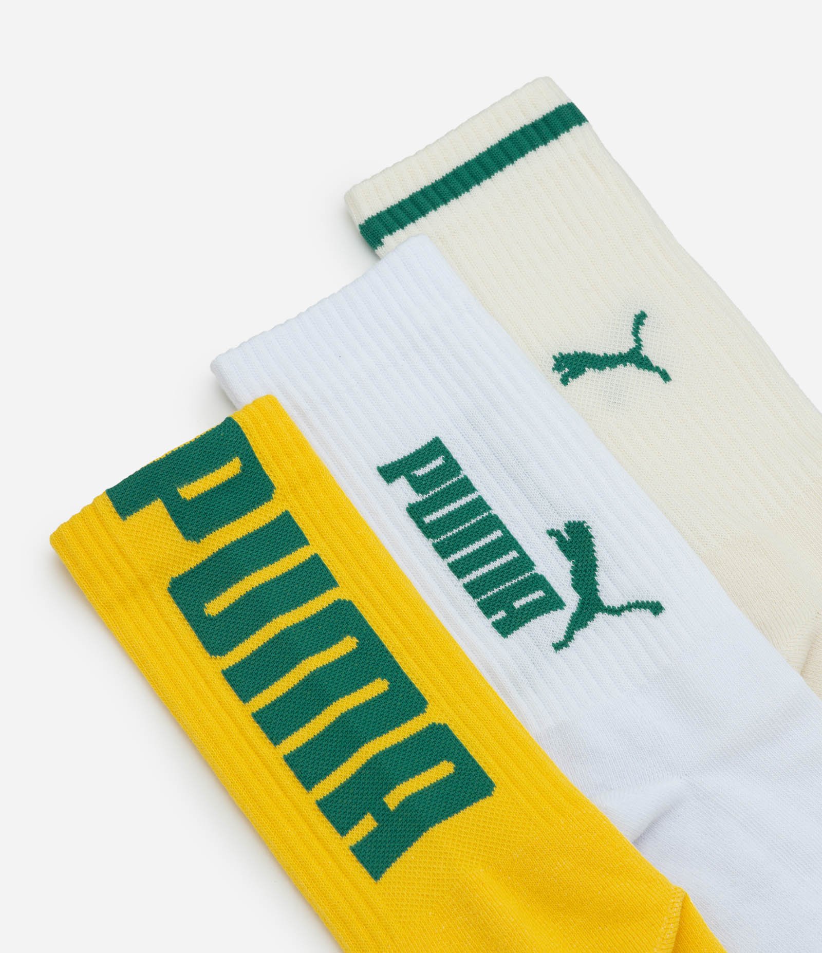 Kit 03 Meias Cano Alto Esportiva em Algodão Puma Multicores 4
