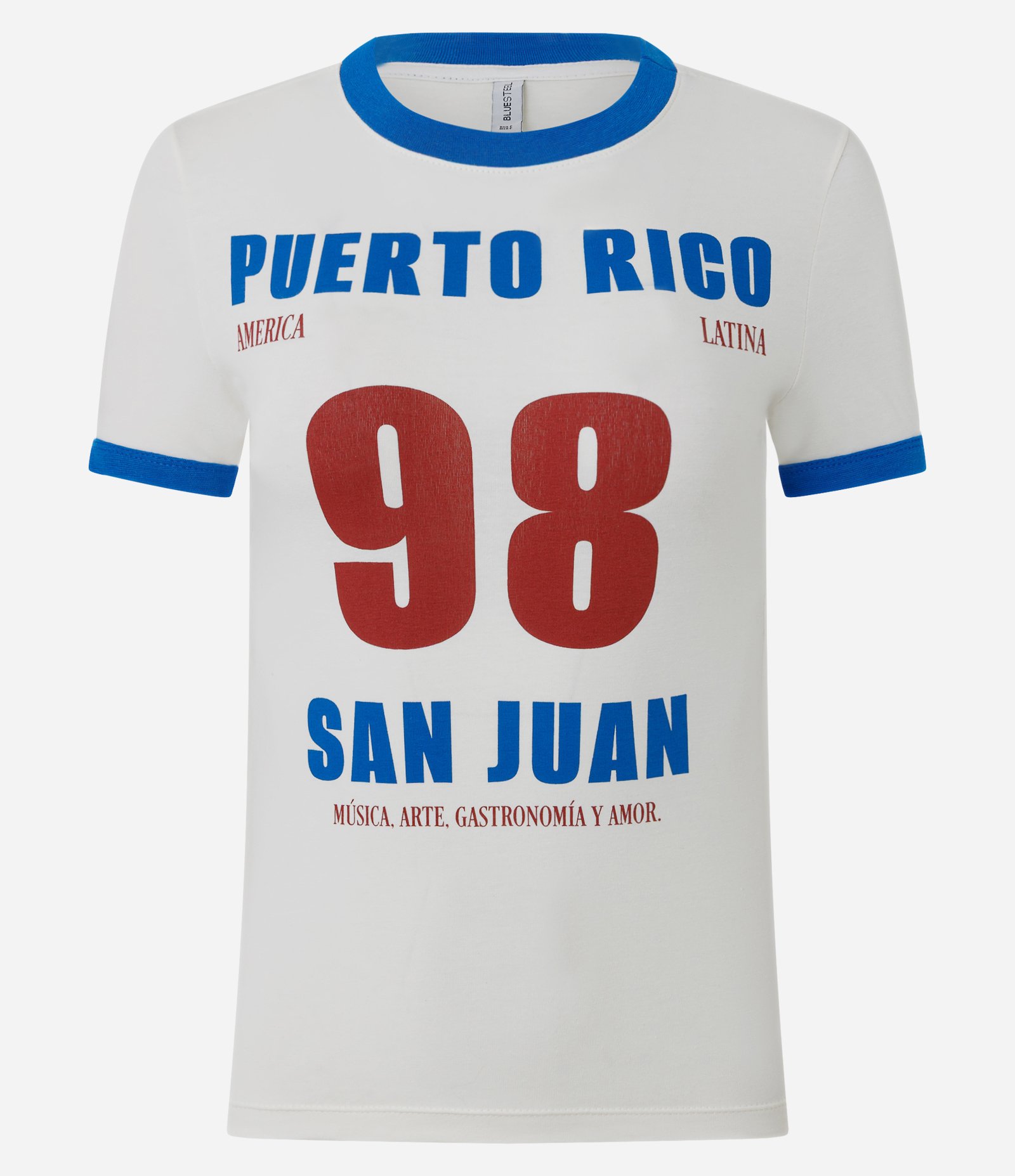 Camiseta com Estampa Lettering San Juan Puerto Rico Branco 5