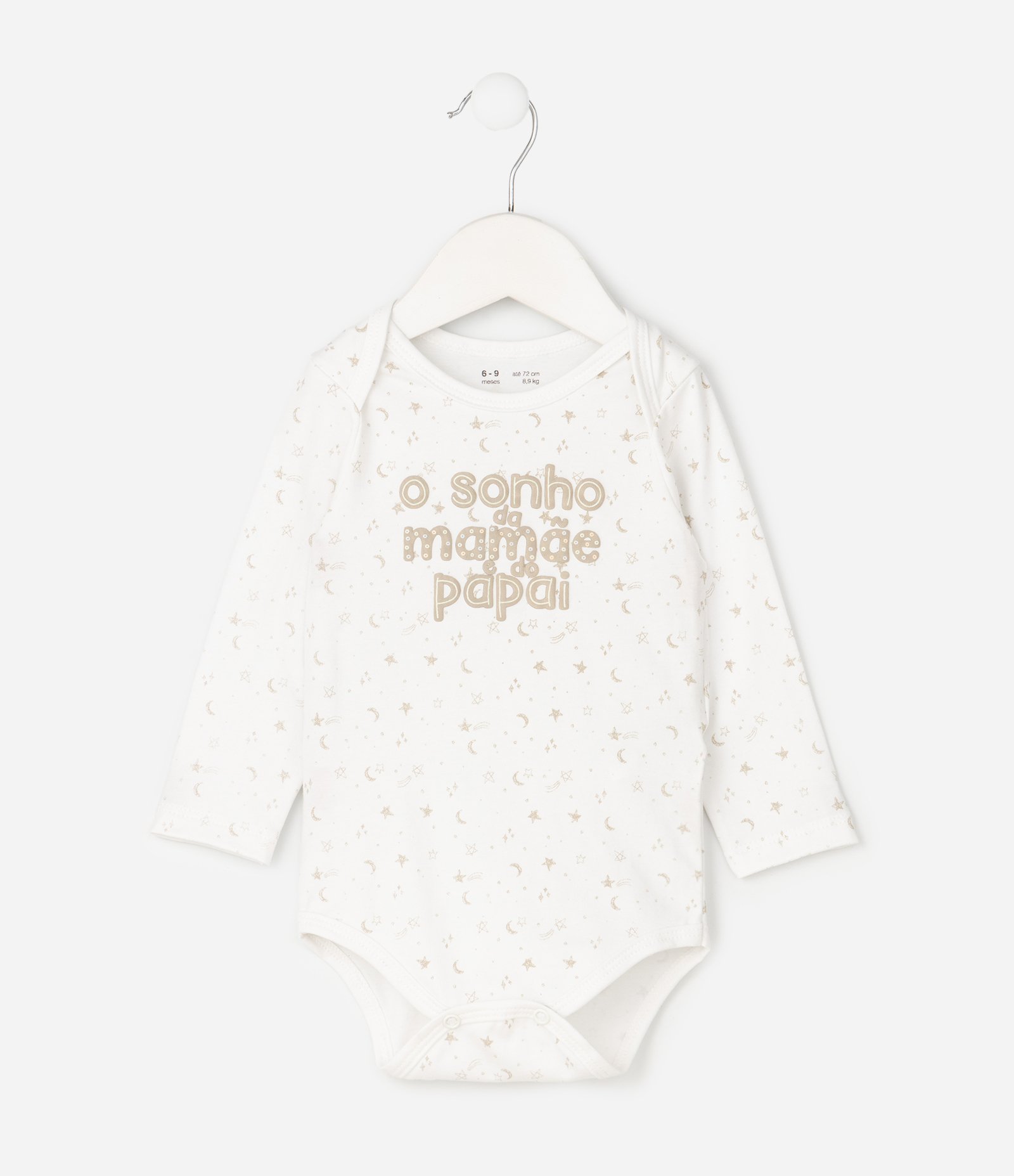 Body Bebê Em Algodão O Sonho da Mamãe e do papai -12 a 18 Meses Off White 1