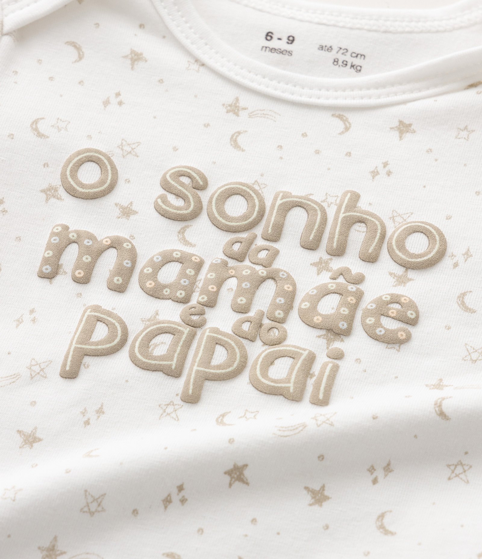 Body Bebê Em Algodão O Sonho da Mamãe e do papai -12 a 18 Meses Off White 4