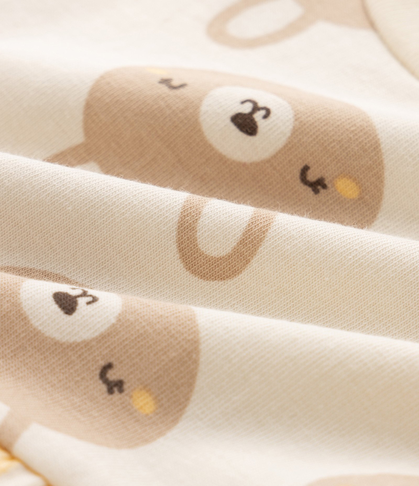 Vestido Infantil em Algodão e Estampa de Bichos com Bolsos - Tam 0 a 18 Meses Amarelo 2