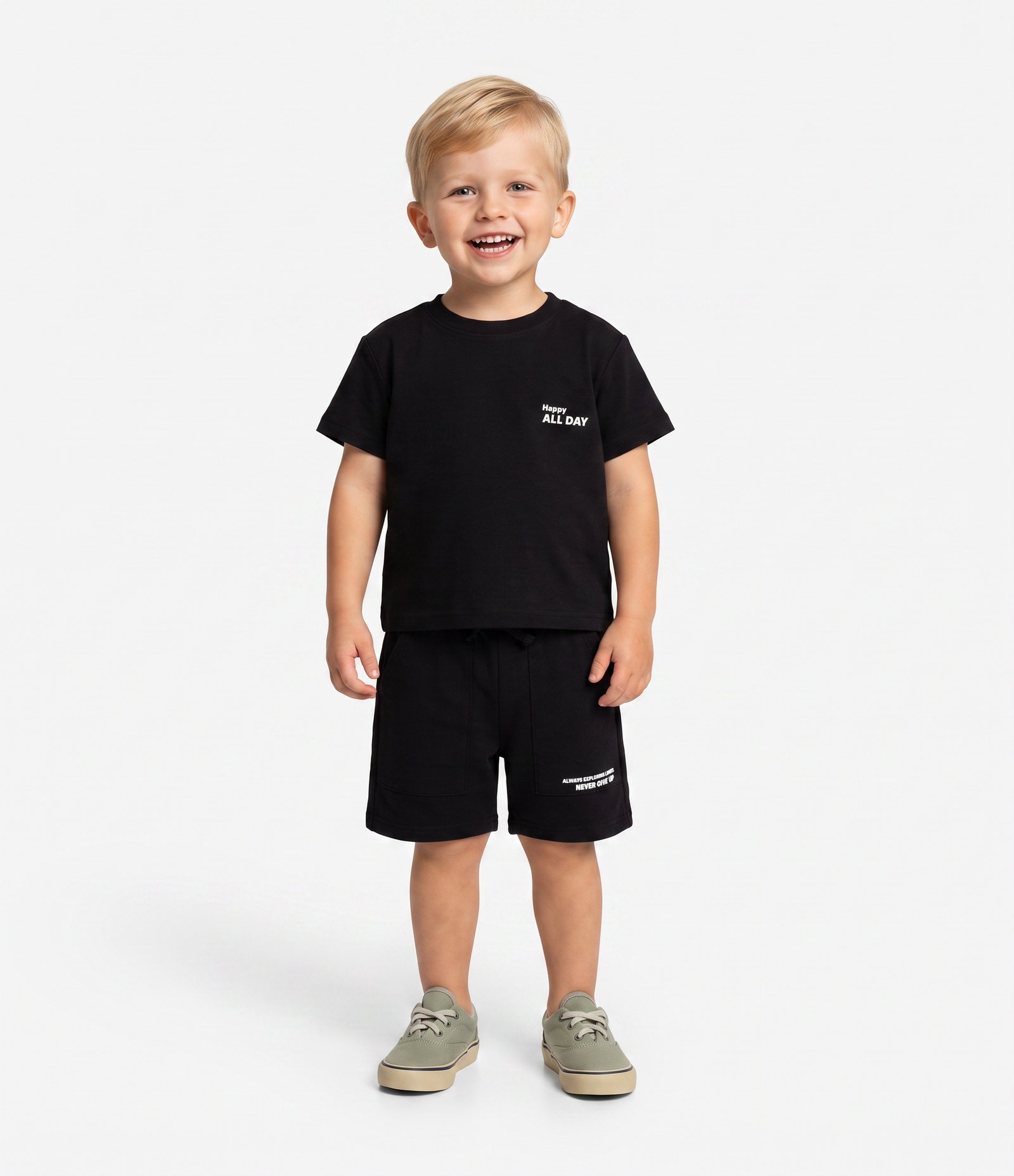Camiseta Infantil Comfort com Tecnologia Dry e Lettering – Tam 5 a 14 Anos Preto 1