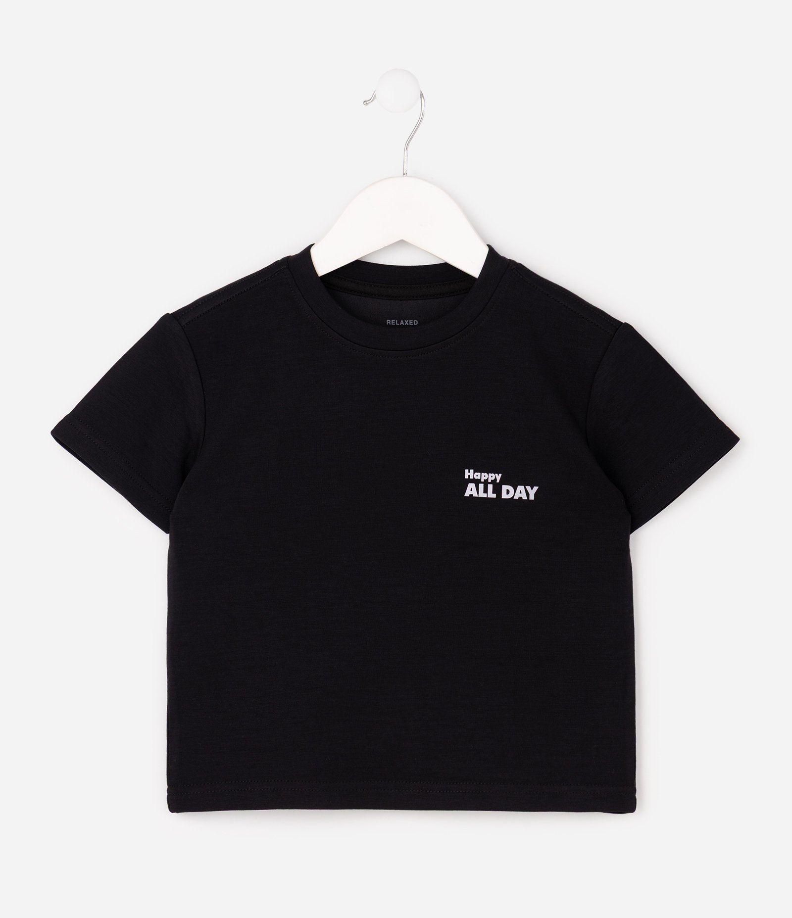 Camiseta Infantil Comfort com Tecnologia Dry e Lettering – Tam 5 a 14 Anos Preto 2