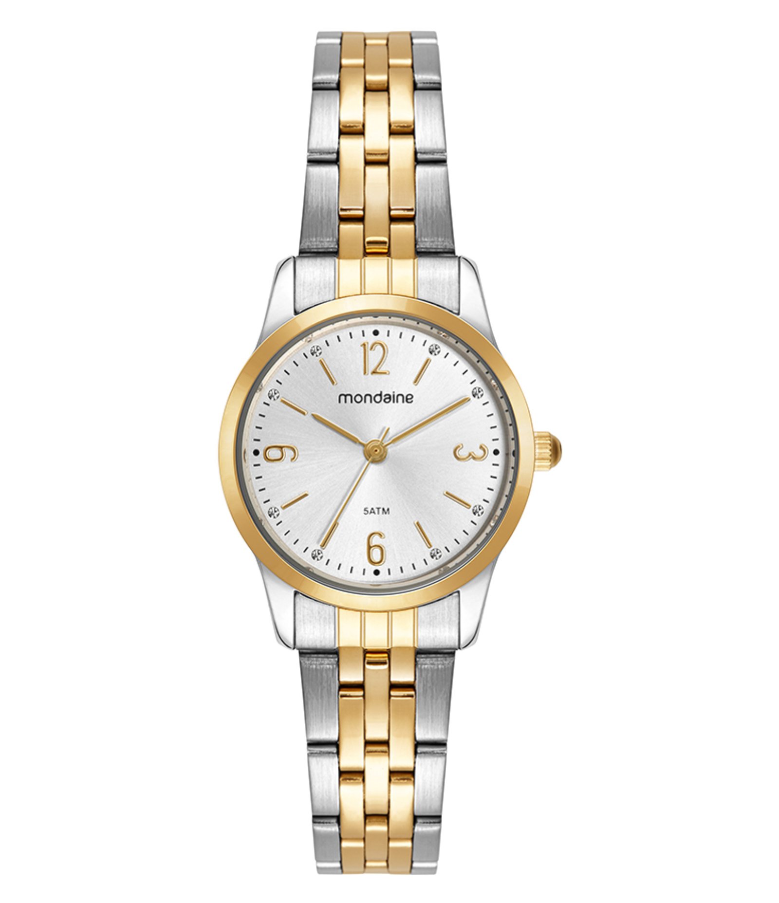 Relógio Analógico Mondaine em Aço 99916LPMKBE3K1 Dourado e Prata 1