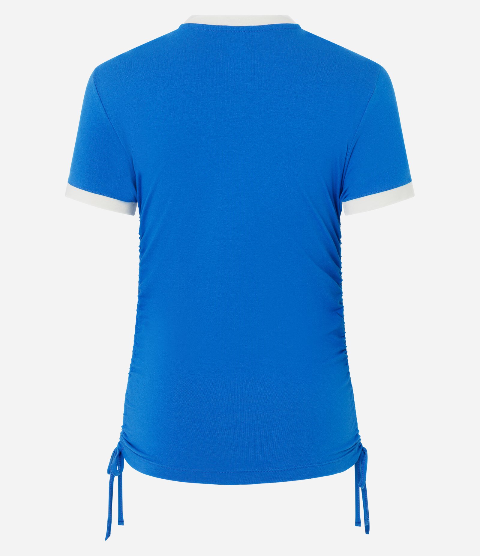 Camiseta em Algodão com Estampa Guaraná e Amarração Lateral Azul 6
