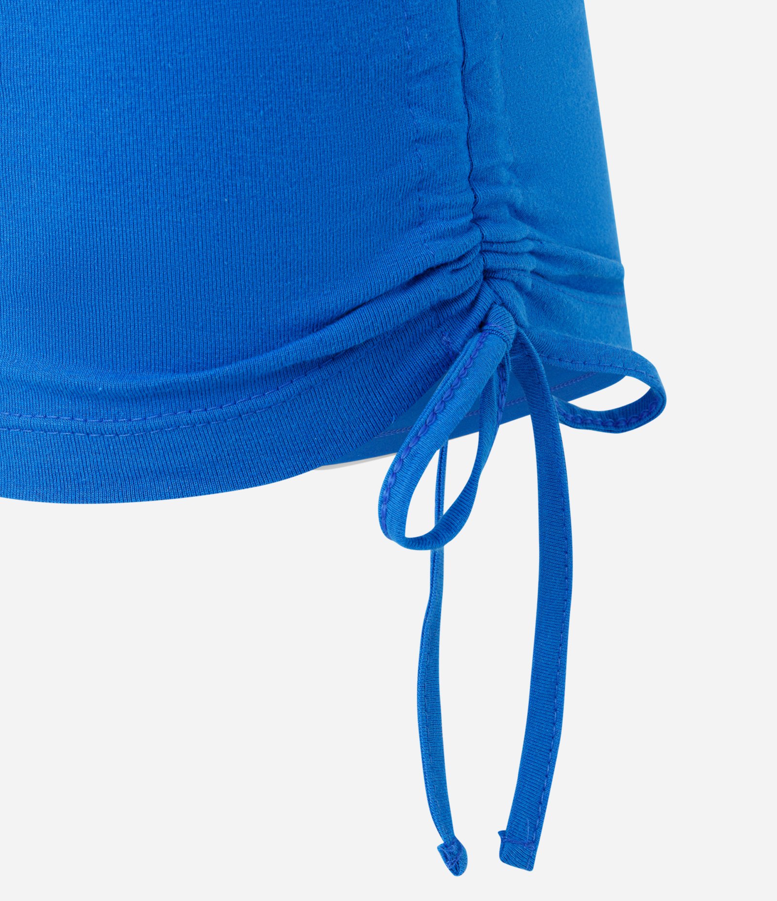 Camiseta em Algodão com Estampa Guaraná e Amarração Lateral Azul 7