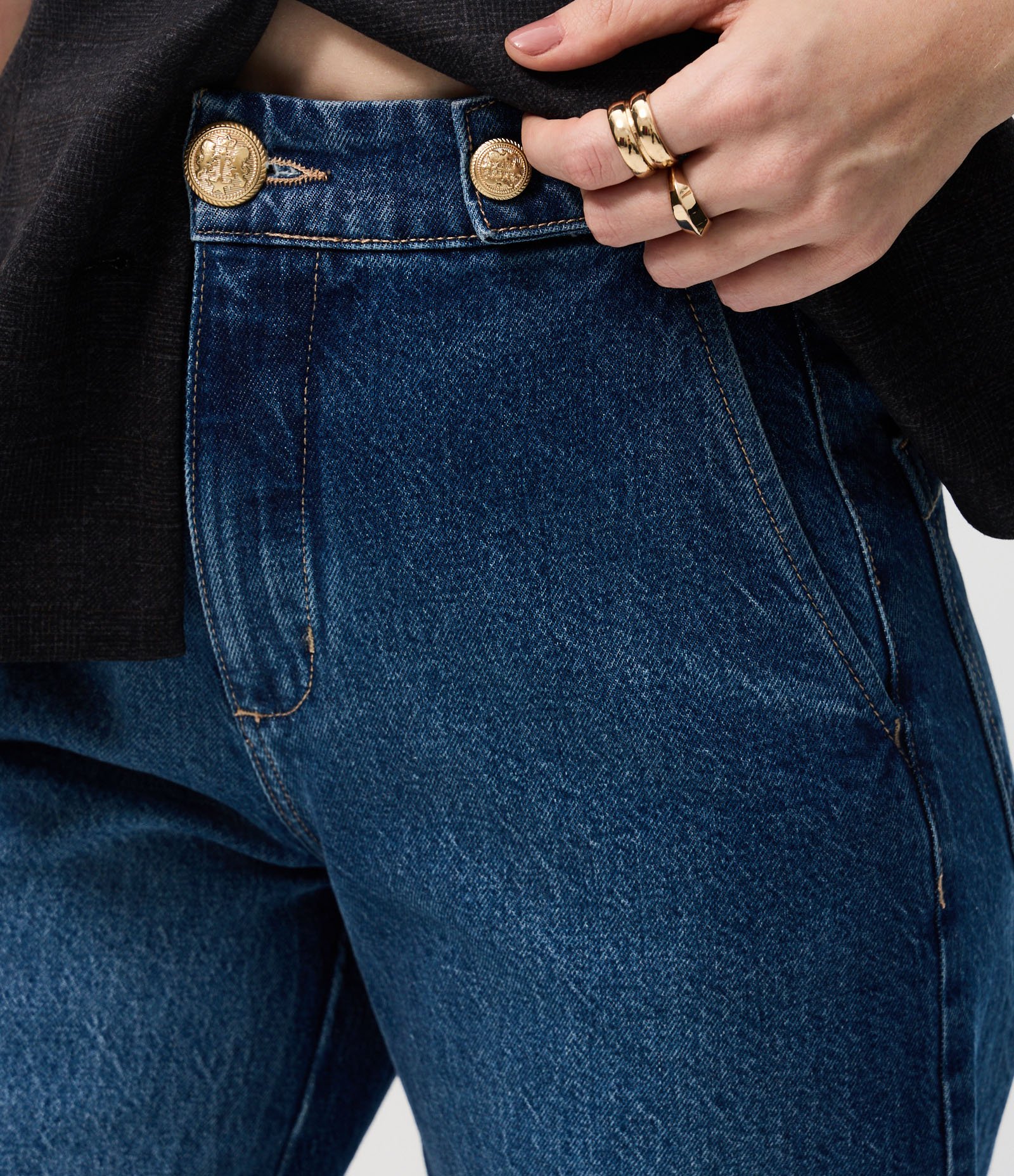 Calça Jeans Wide Cropped com Cintura Alta Azul 4