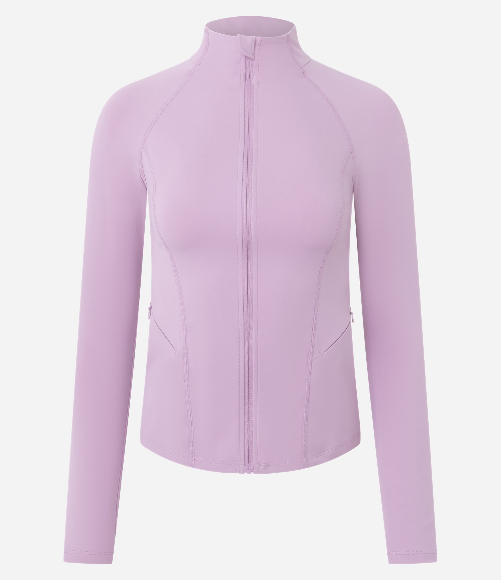 Jaqueta Esportiva Ajustada em Microfibra com Bolso Rosa 4