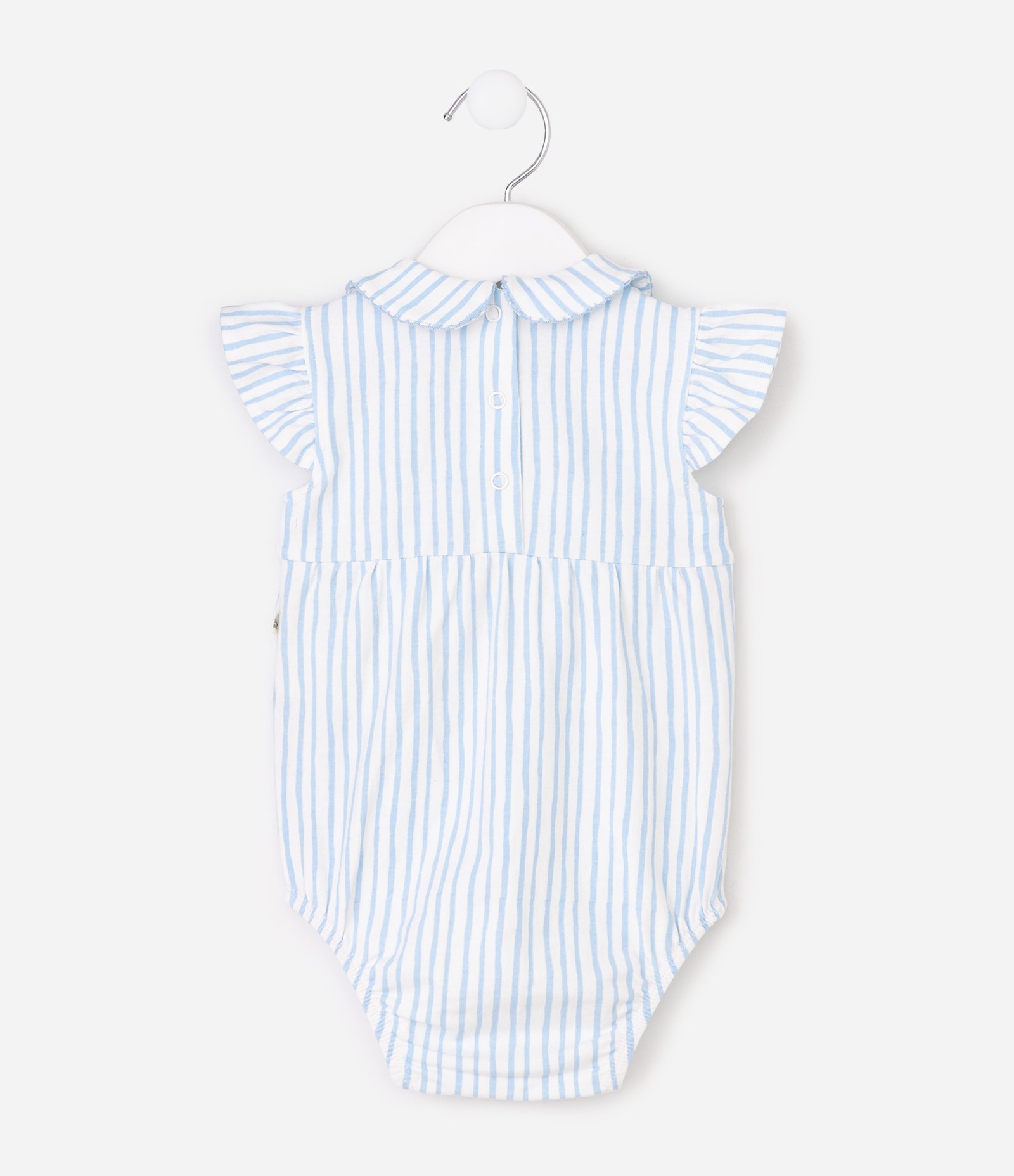 Body Bebê Infantil Em Cotton Listrada - 0 a 18 Meses Azul 3